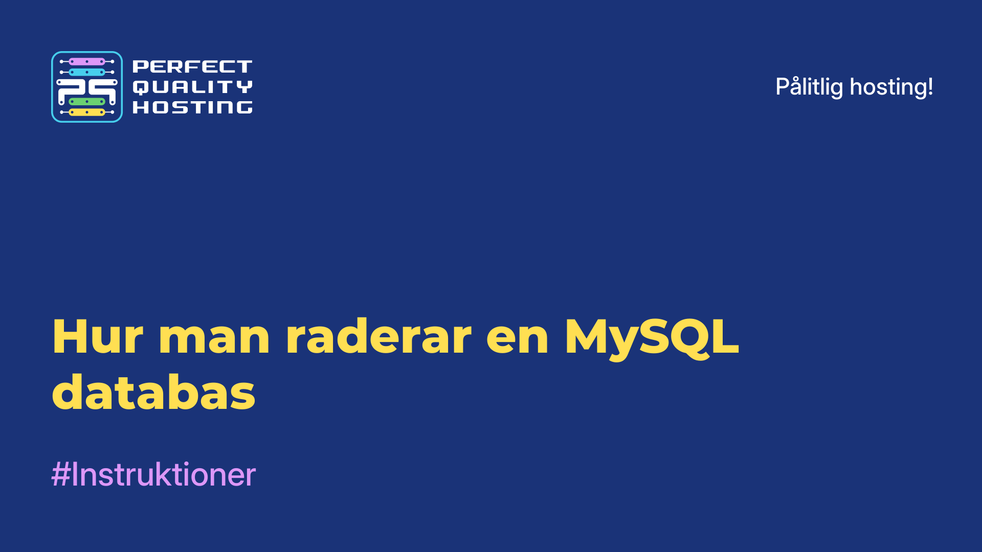 Hur man raderar en MySQL-databas