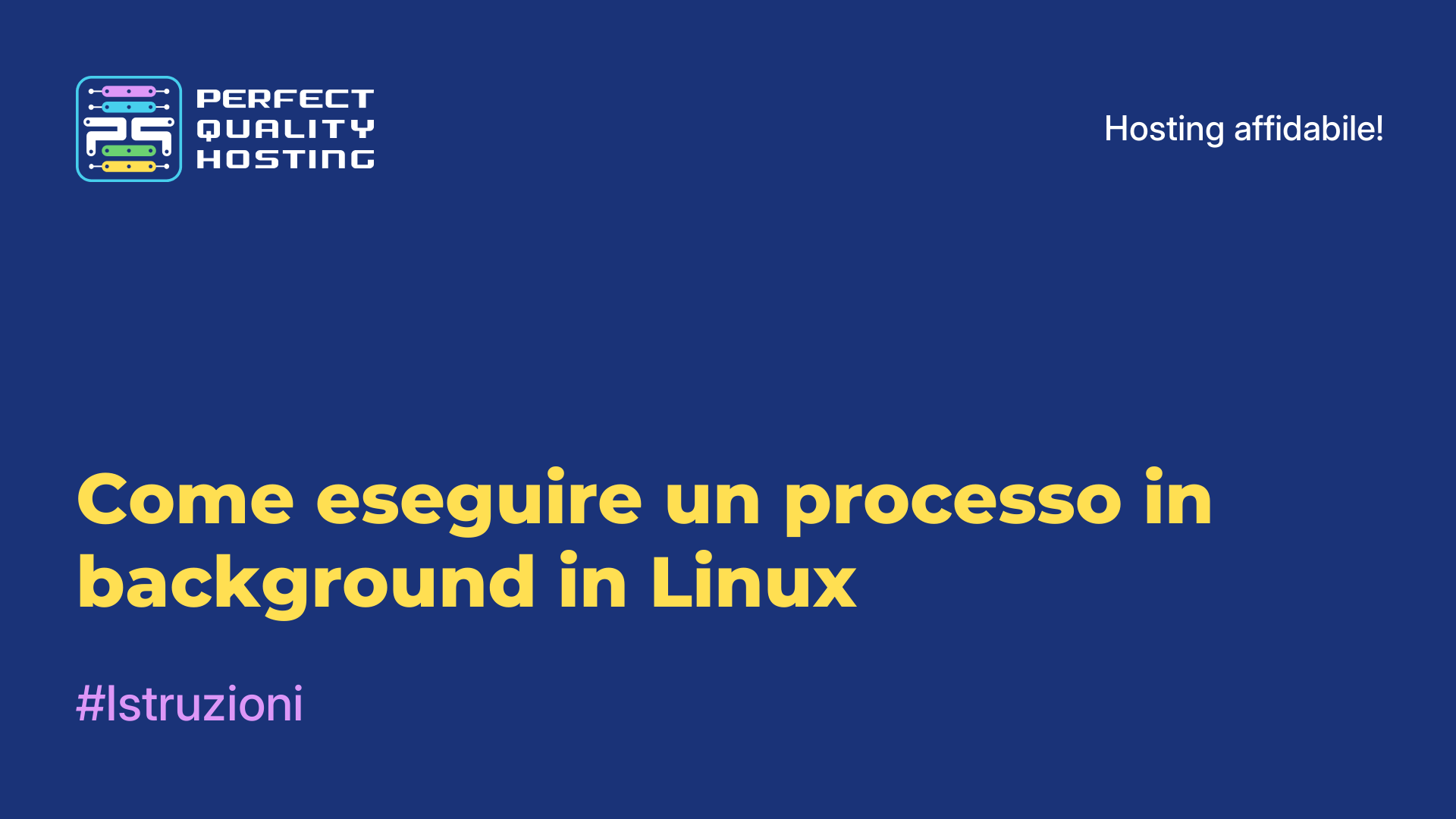 Come eseguire un processo in background in Linux