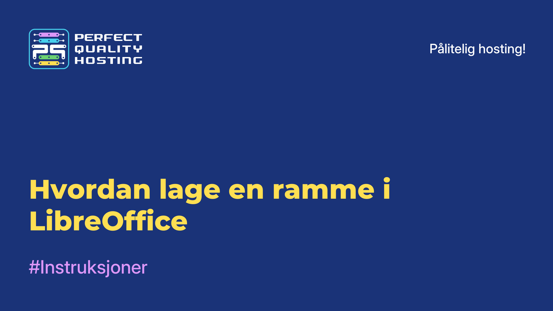 Hvordan lage en ramme i LibreOffice