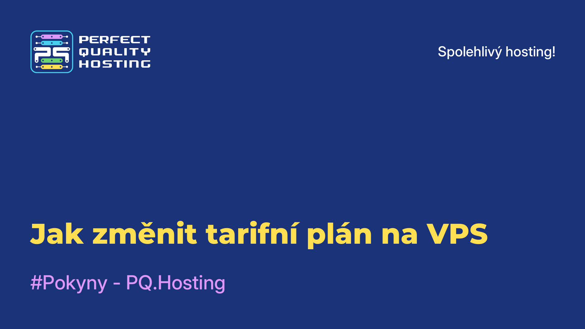 Jak změnit tarifní plán na VPS