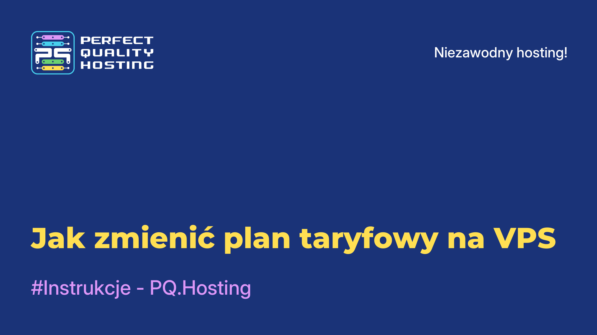 Jak zmienić plan taryfowy na VPS