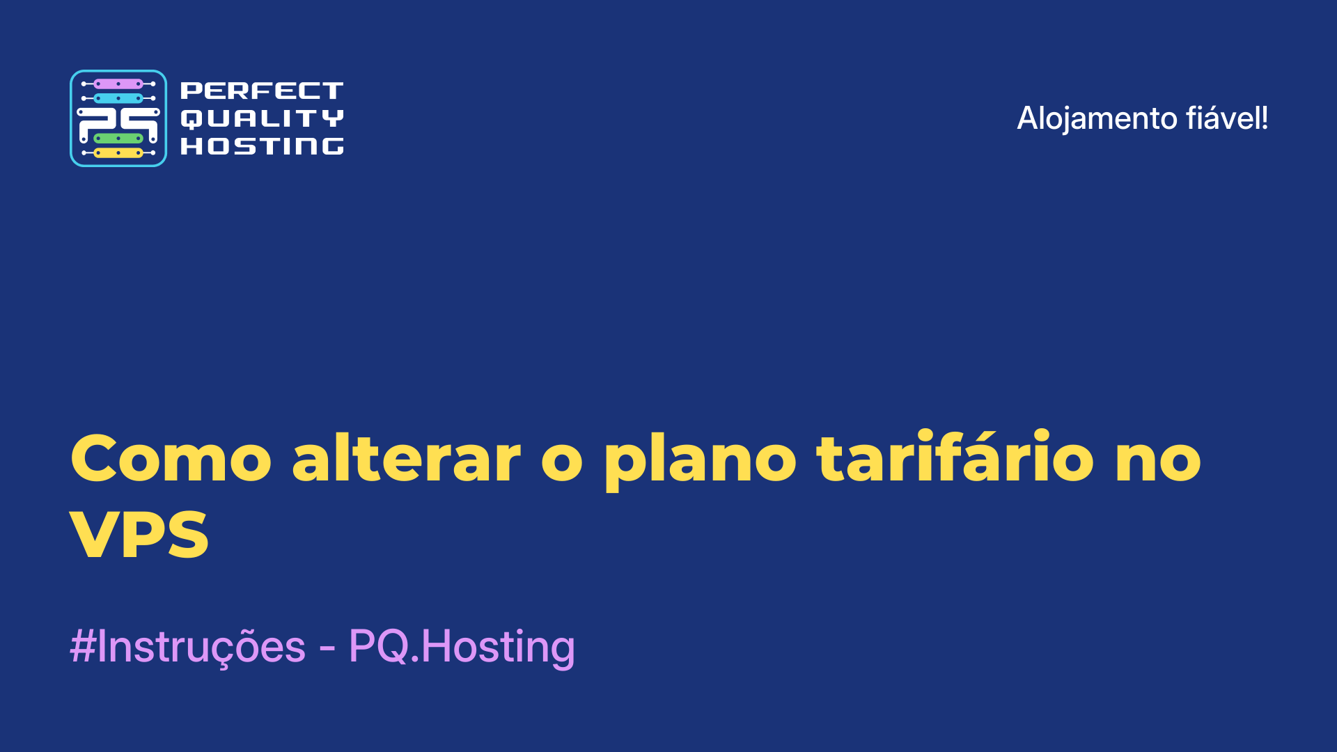 Como alterar o plano tarifário no VPS