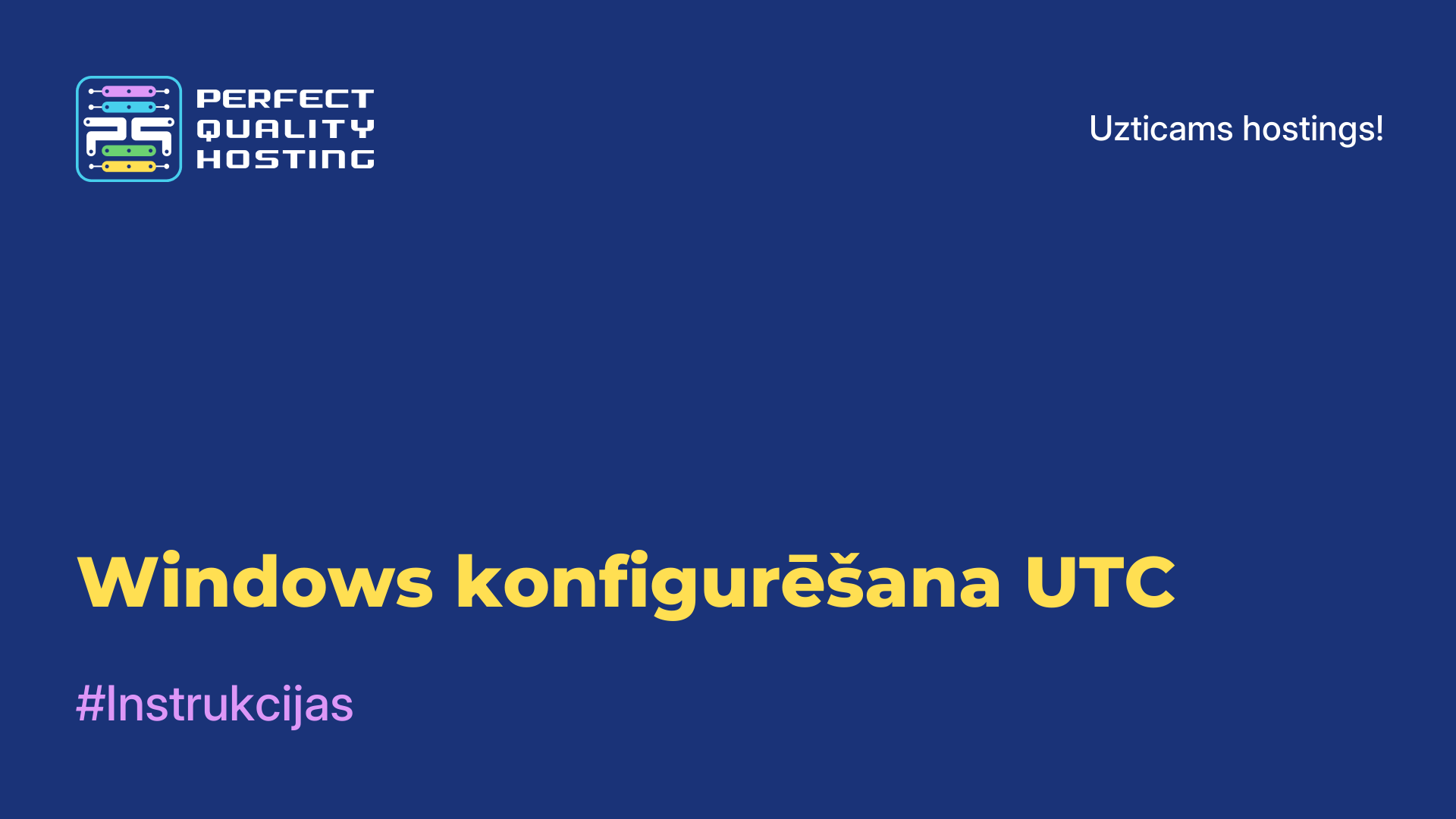 Windows konfigurēšana UTC