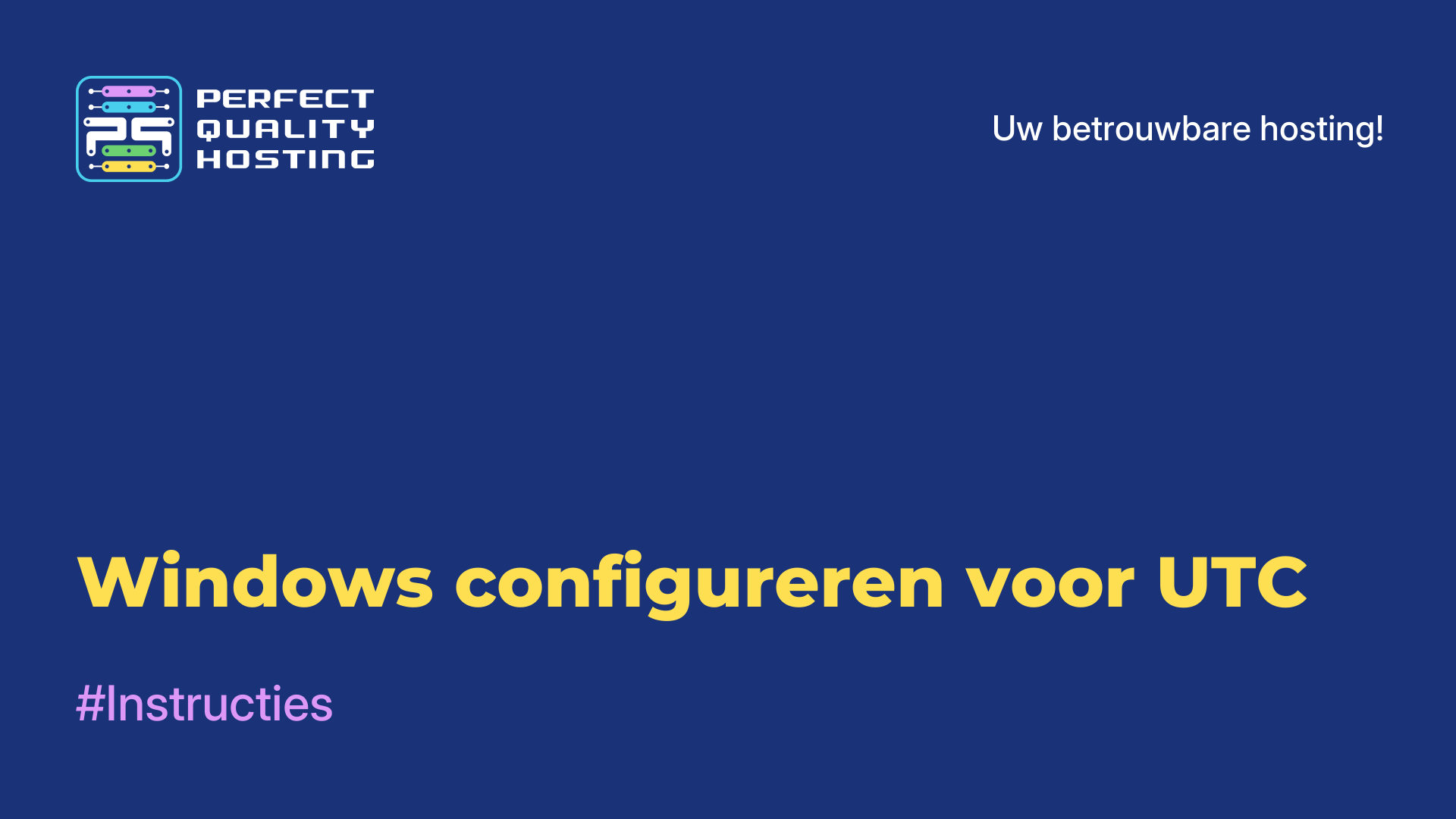 Windows configureren voor UTC