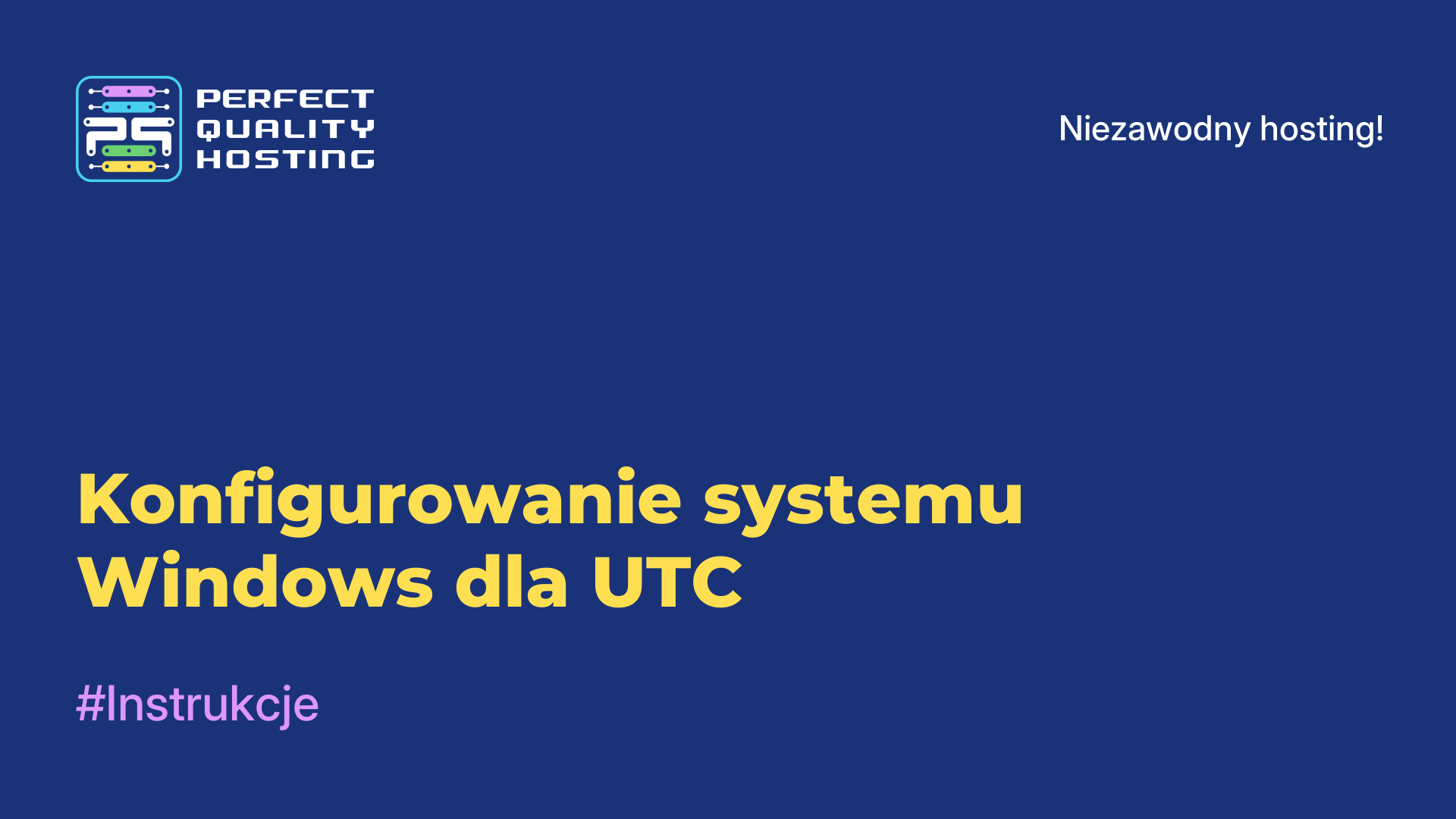 Konfigurowanie systemu Windows dla UTC