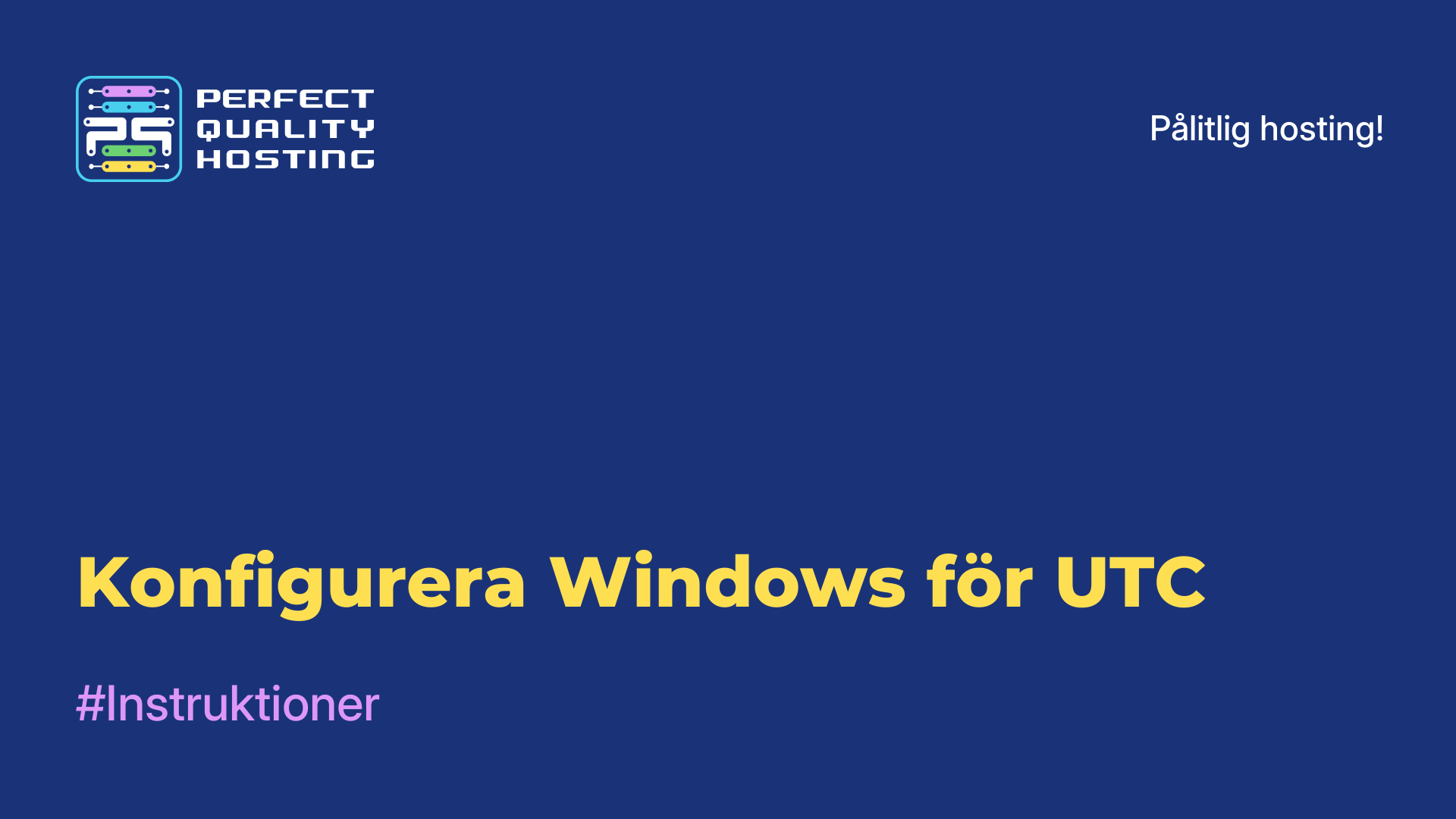 Konfigurera Windows för UTC