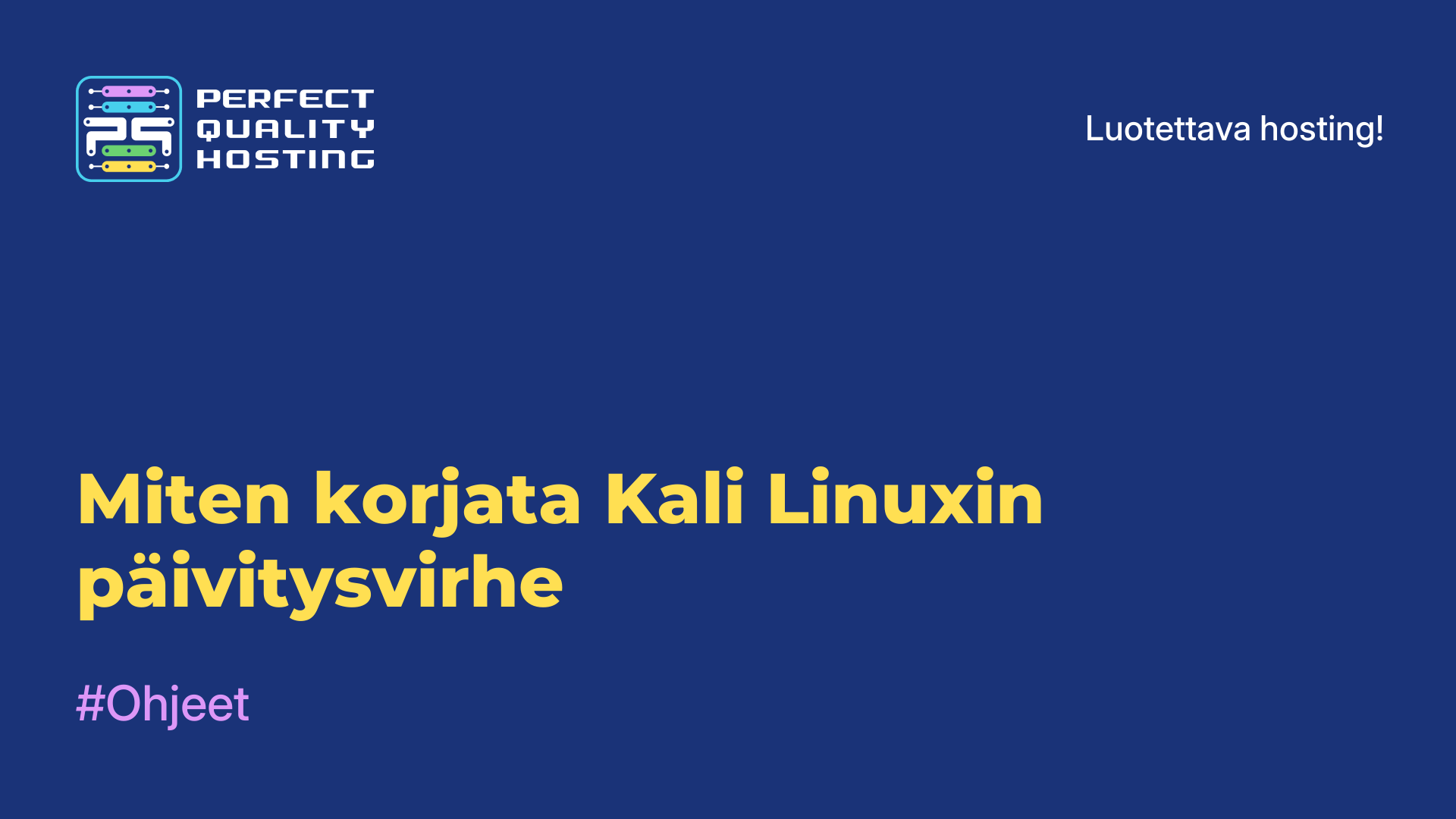 Miten korjata Kali Linuxin päivitysvirhe