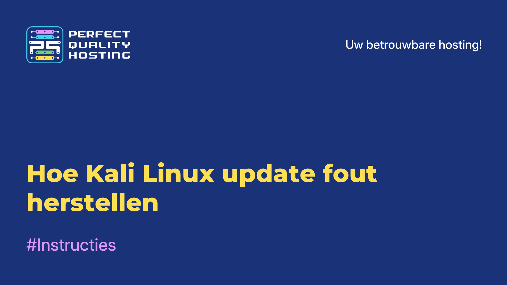 Hoe Kali Linux update fout herstellen