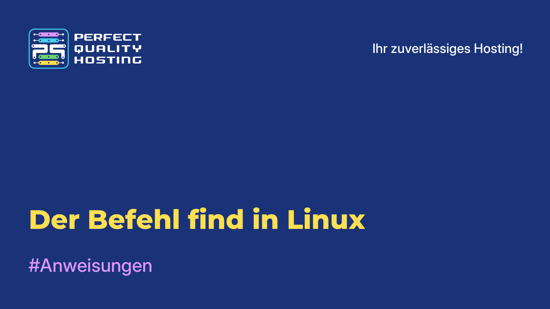 Der Befehl find in Linux