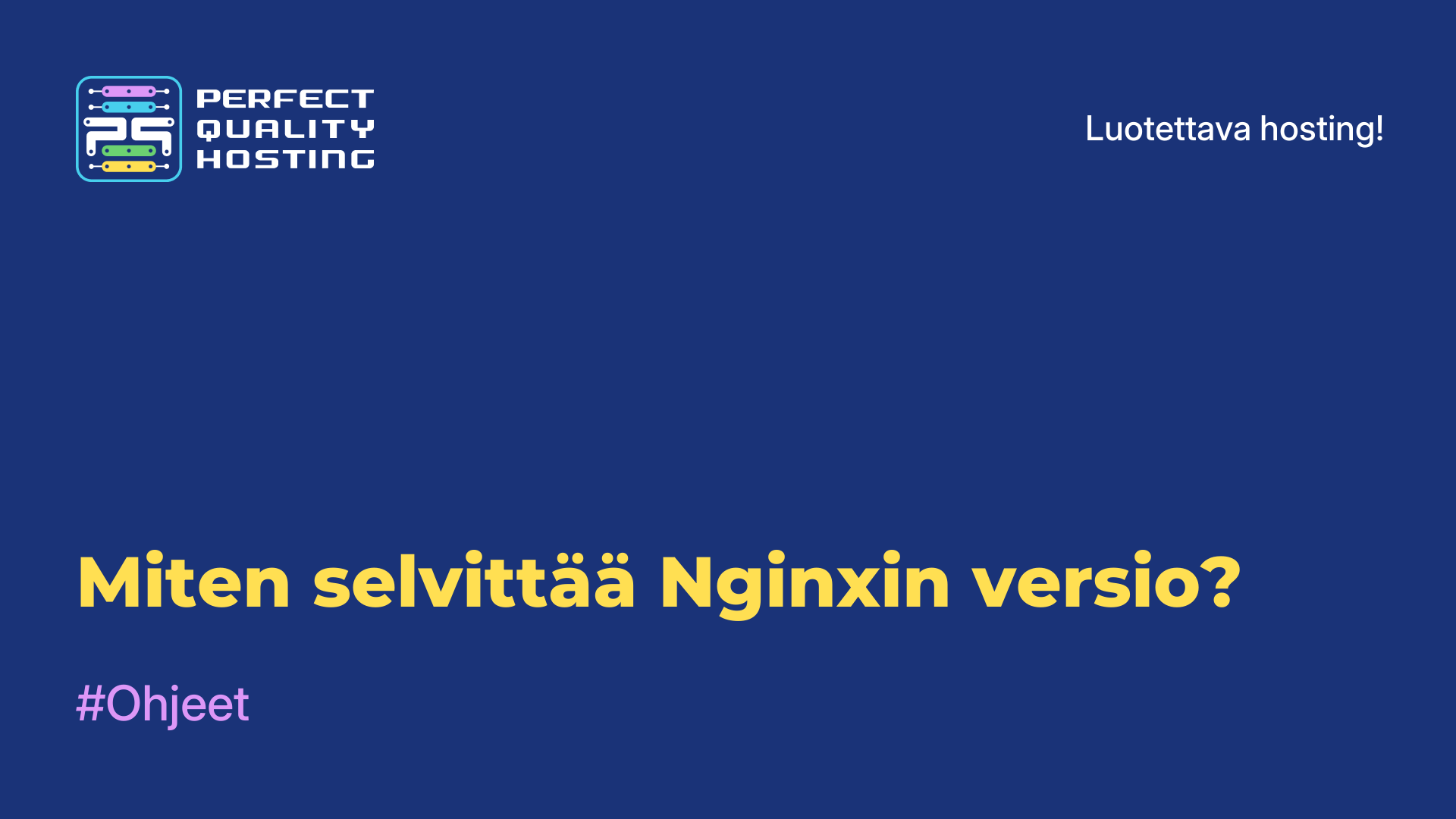 Miten selvittää Nginxin versio?