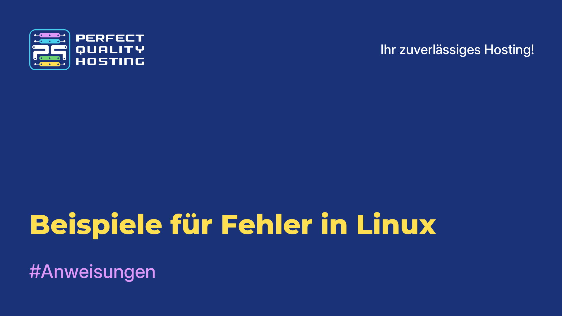 Beispiele für Fehler in Linux