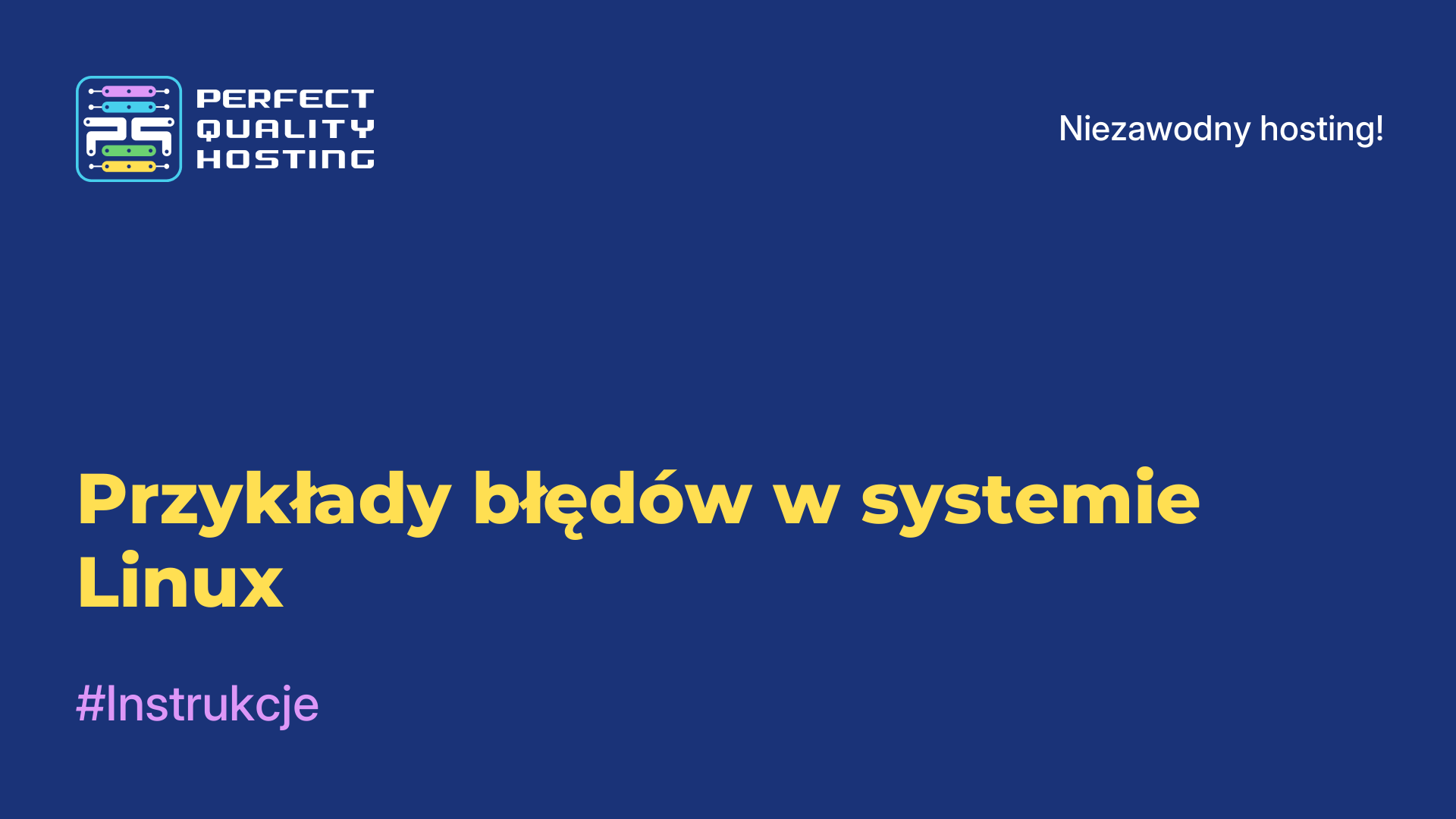 Przykłady błędów w systemie Linux