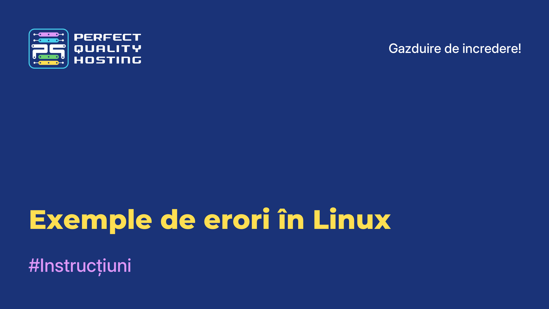 Exemple de erori în Linux