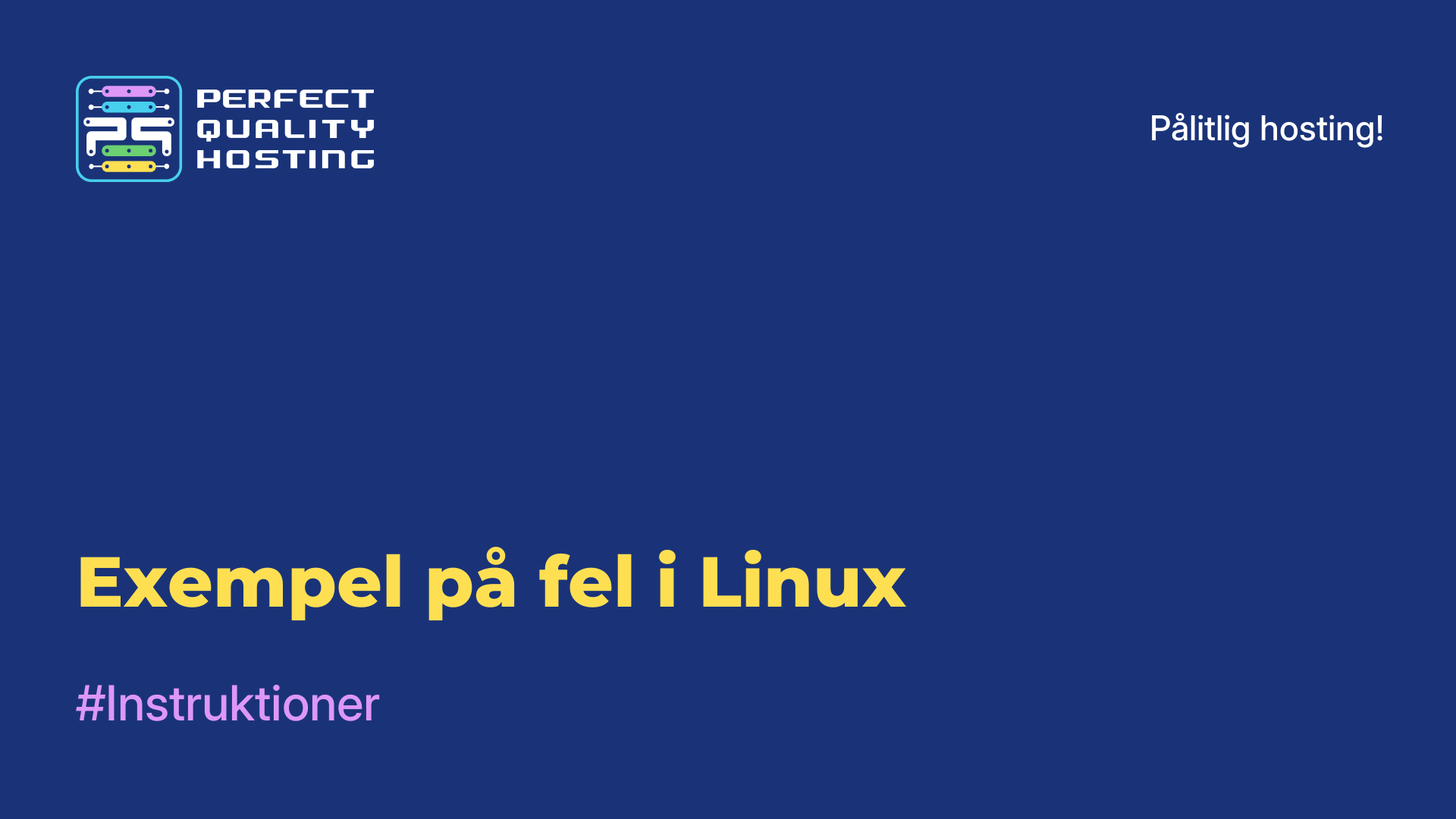 Exempel på fel i Linux