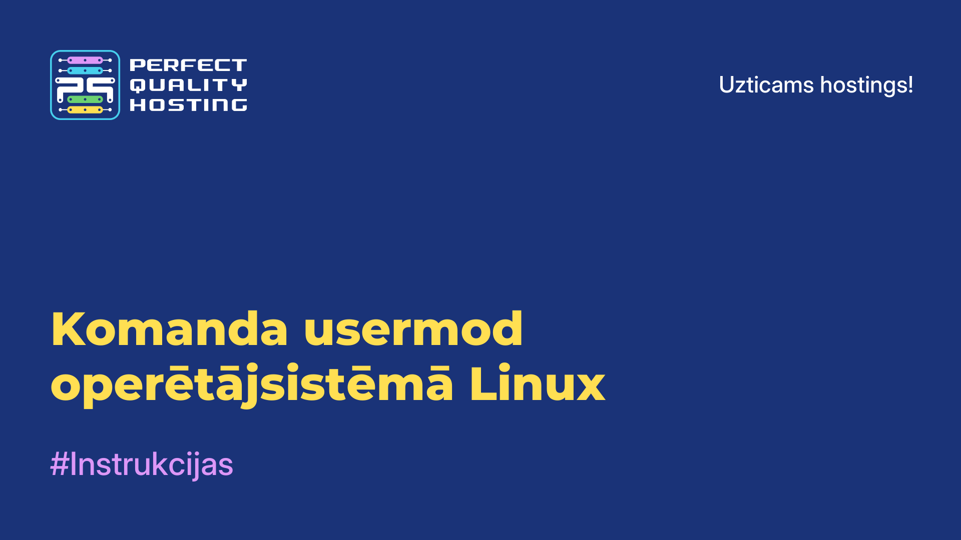 Komanda usermod operētājsistēmā Linux