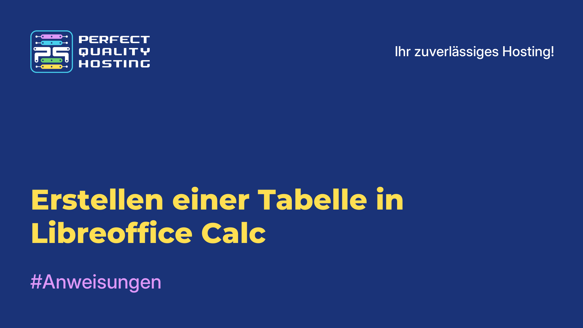 Erstellen einer Tabelle in Libreoffice Calc