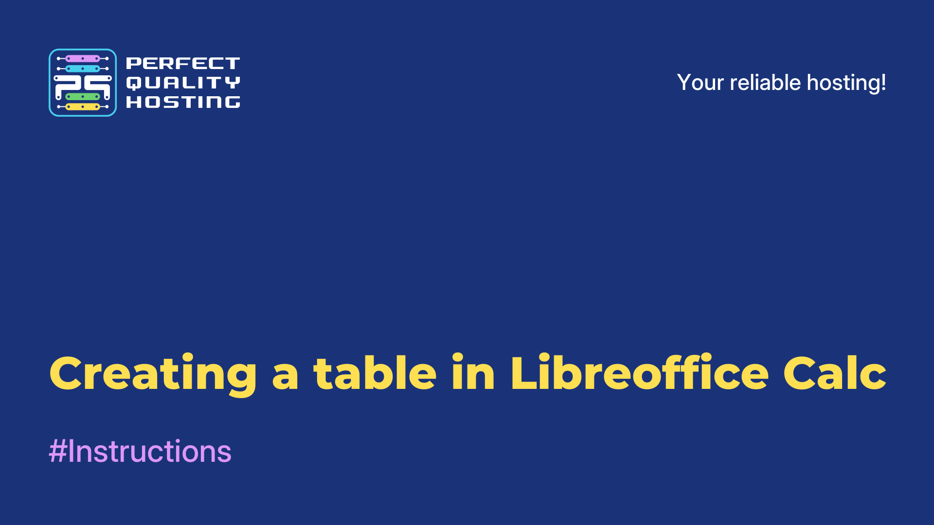 Creating a table in Libreoffice Calc