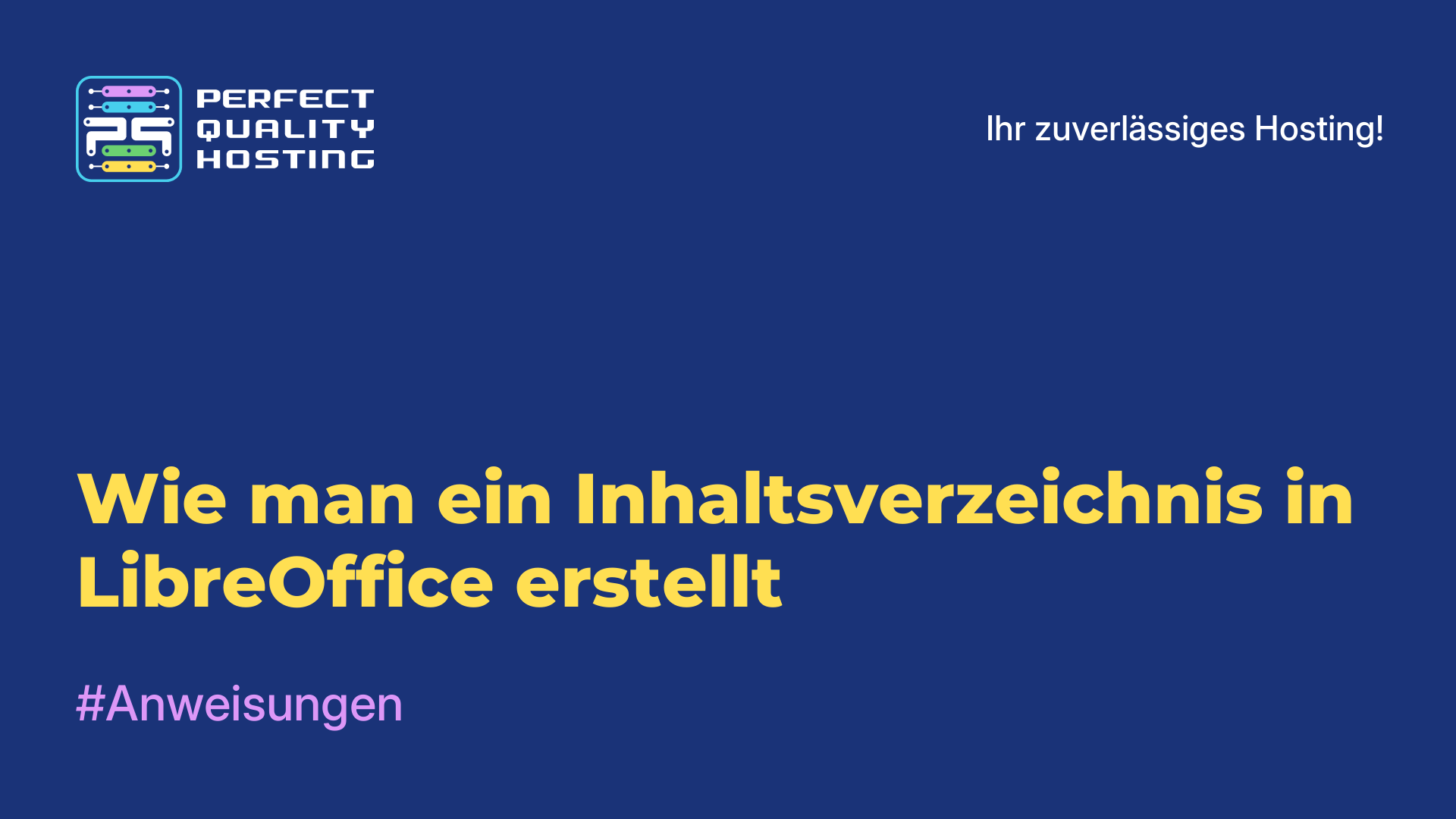 Wie man ein Inhaltsverzeichnis in LibreOffice erstellt