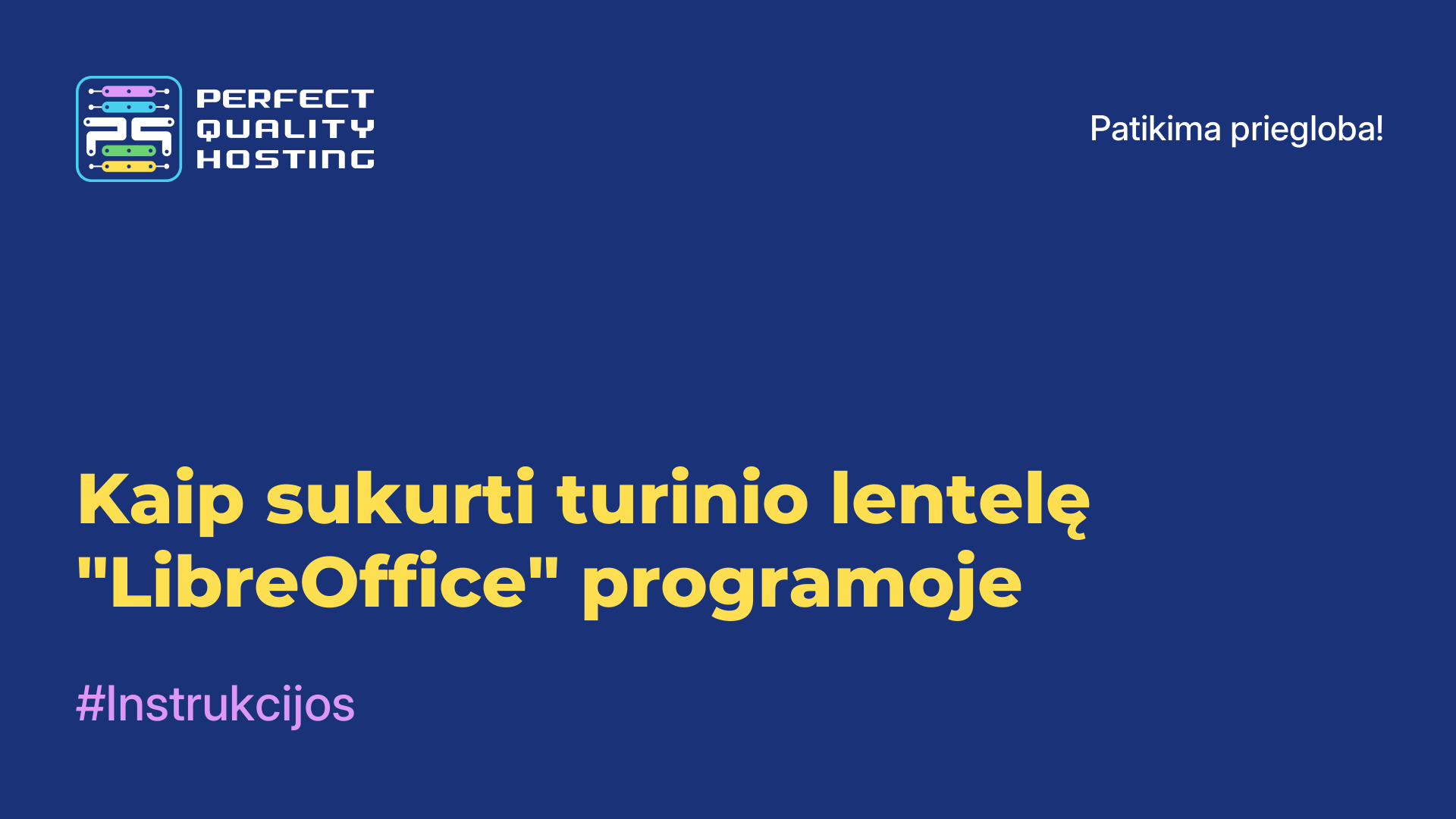 Kaip sukurti turinio lentelę "LibreOffice" programoje