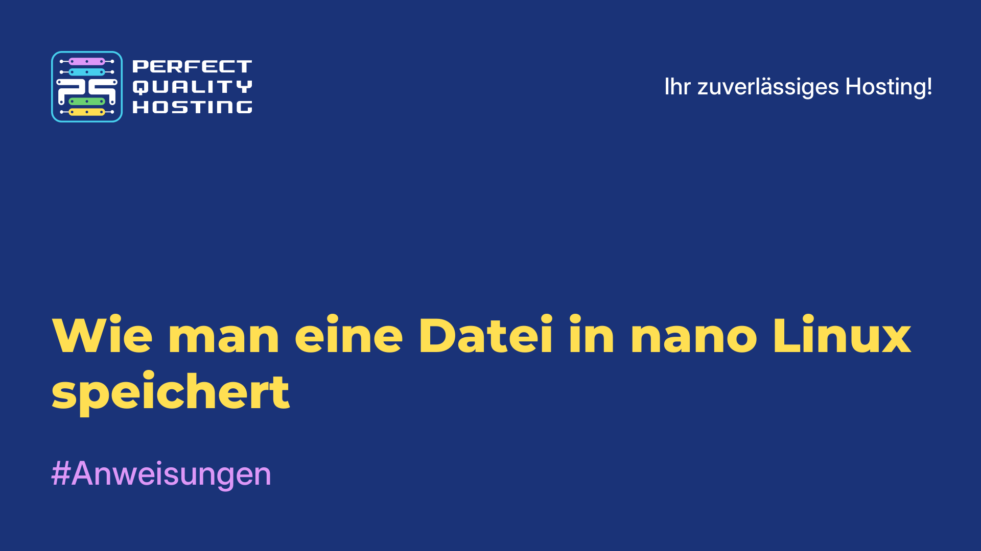 Wie man eine Datei in nano Linux speichert