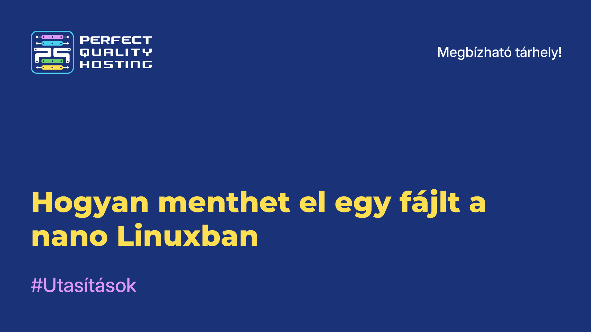 Hogyan menthet el egy fájlt a nano Linuxban