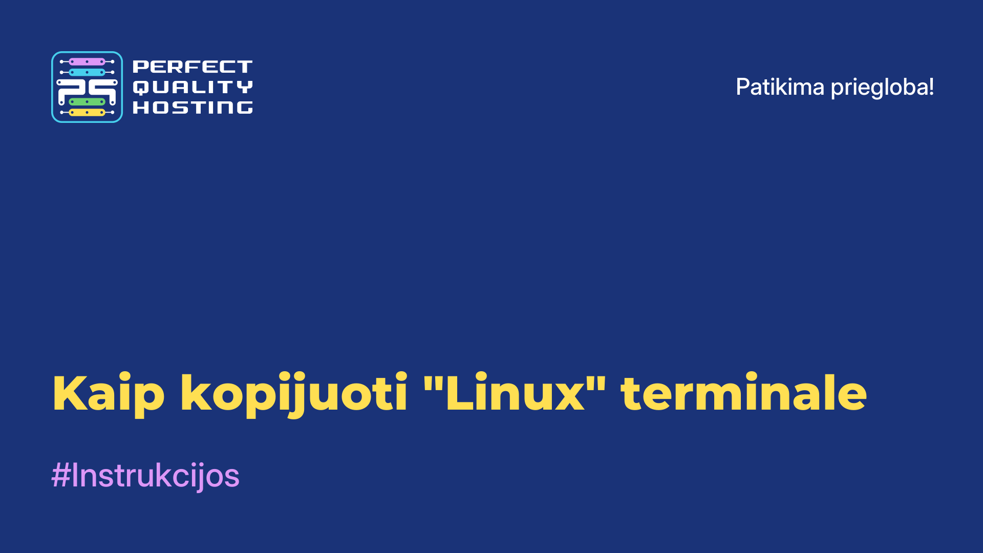 Kaip kopijuoti "Linux" terminale