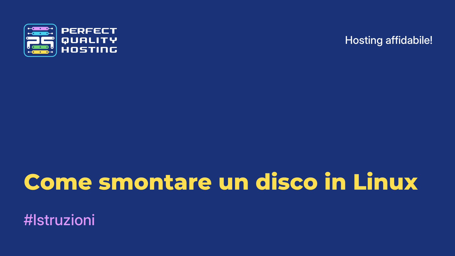 Come smontare un disco in Linux