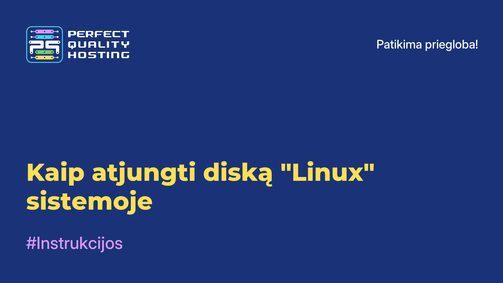 Kaip atjungti diską "Linux" sistemoje