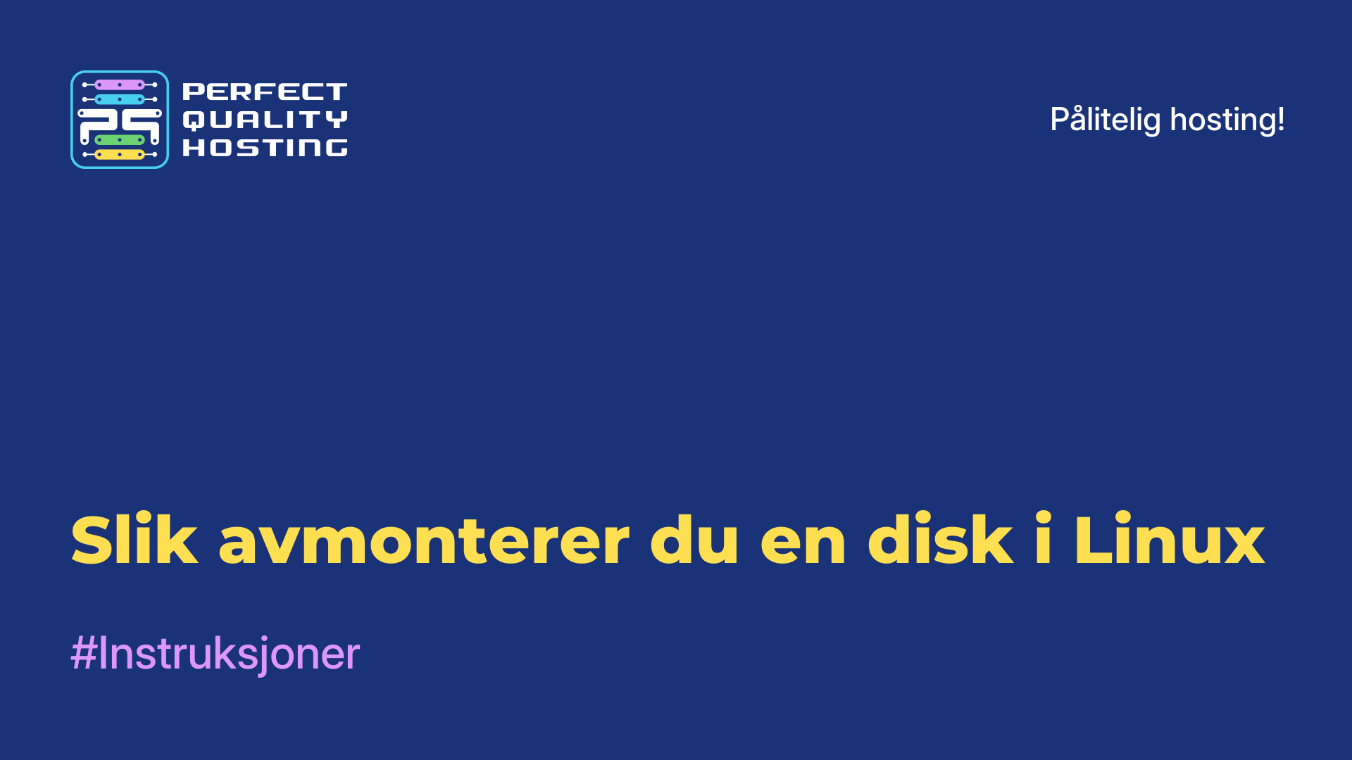 Slik avmonterer du en disk i Linux