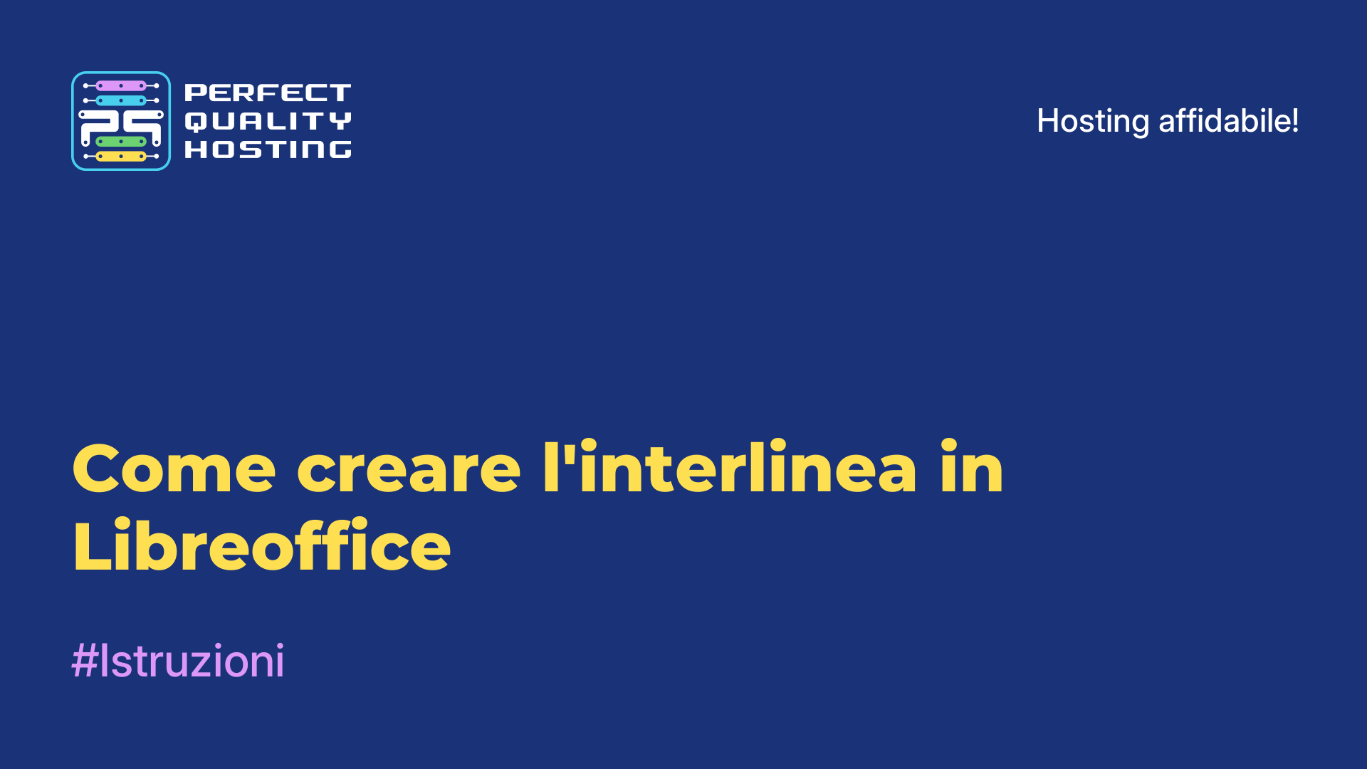 Come creare l'interlinea in Libreoffice