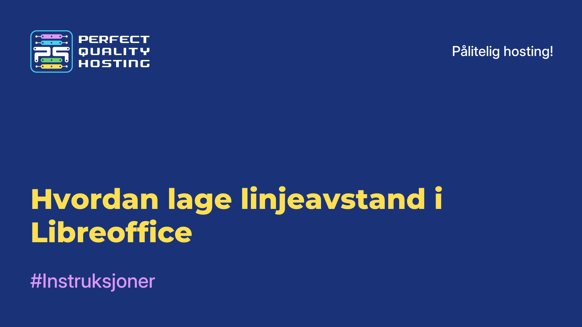 Hvordan lage linjeavstand i Libreoffice