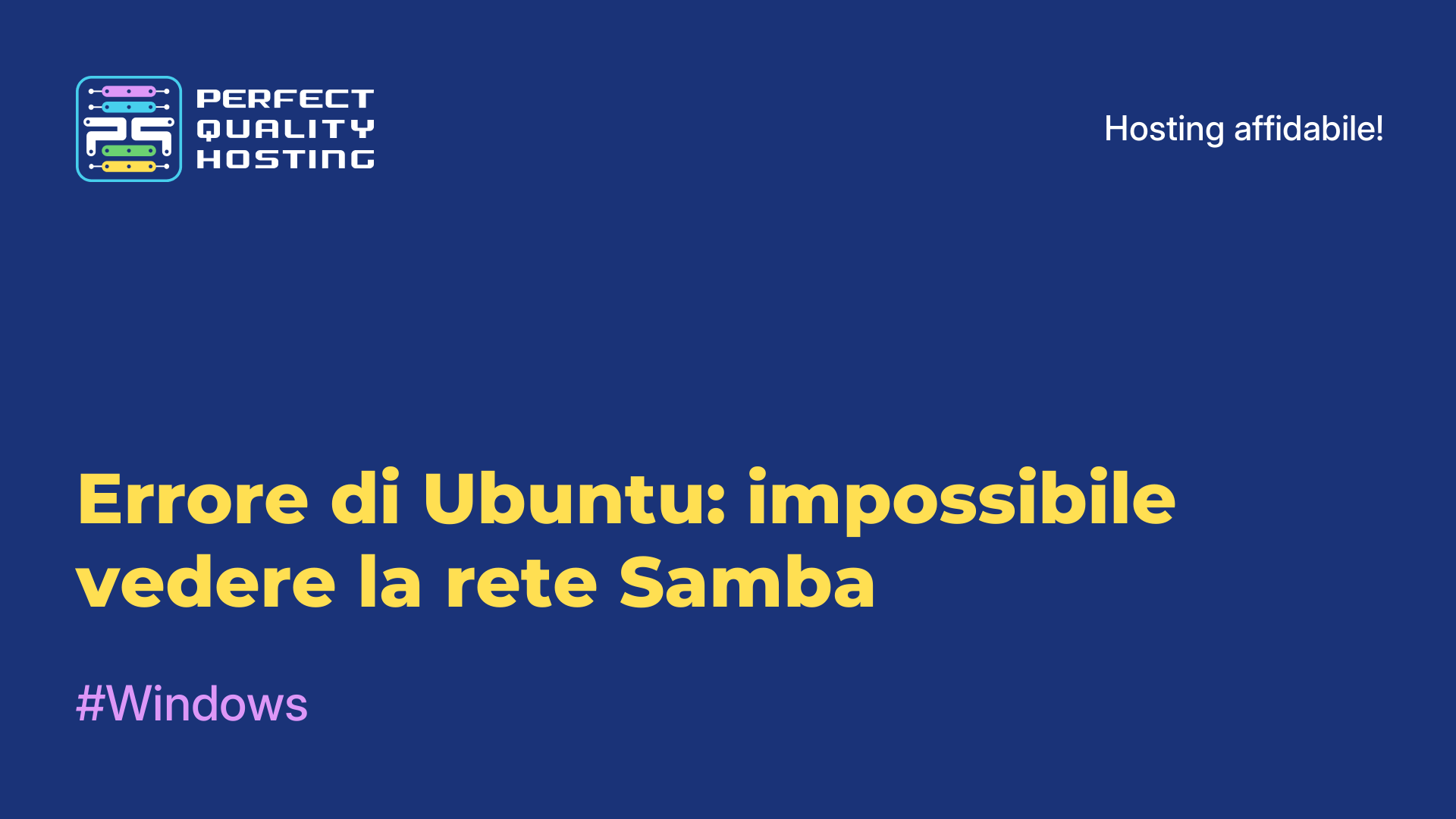 Errore di Ubuntu: impossibile vedere la rete Samba