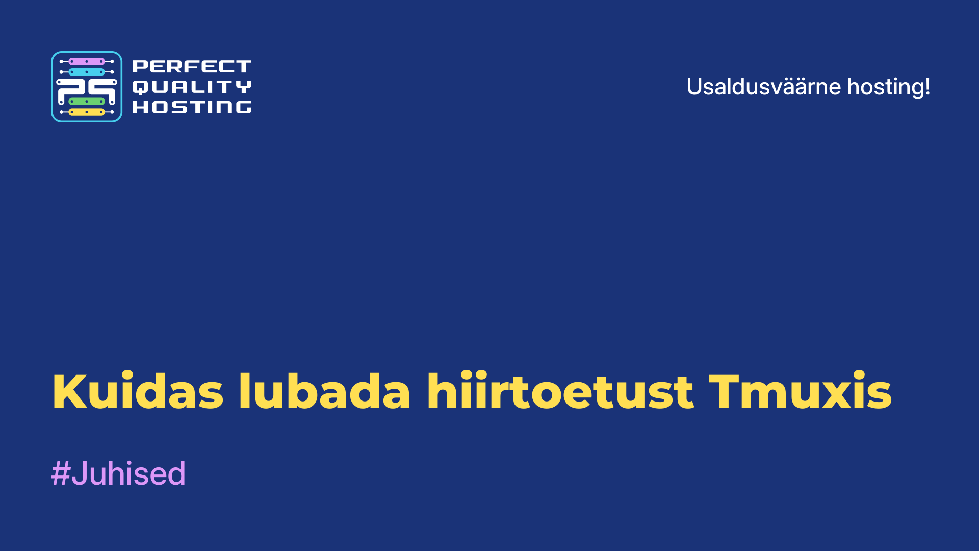 Kuidas lubada hiirtoetust Tmuxis