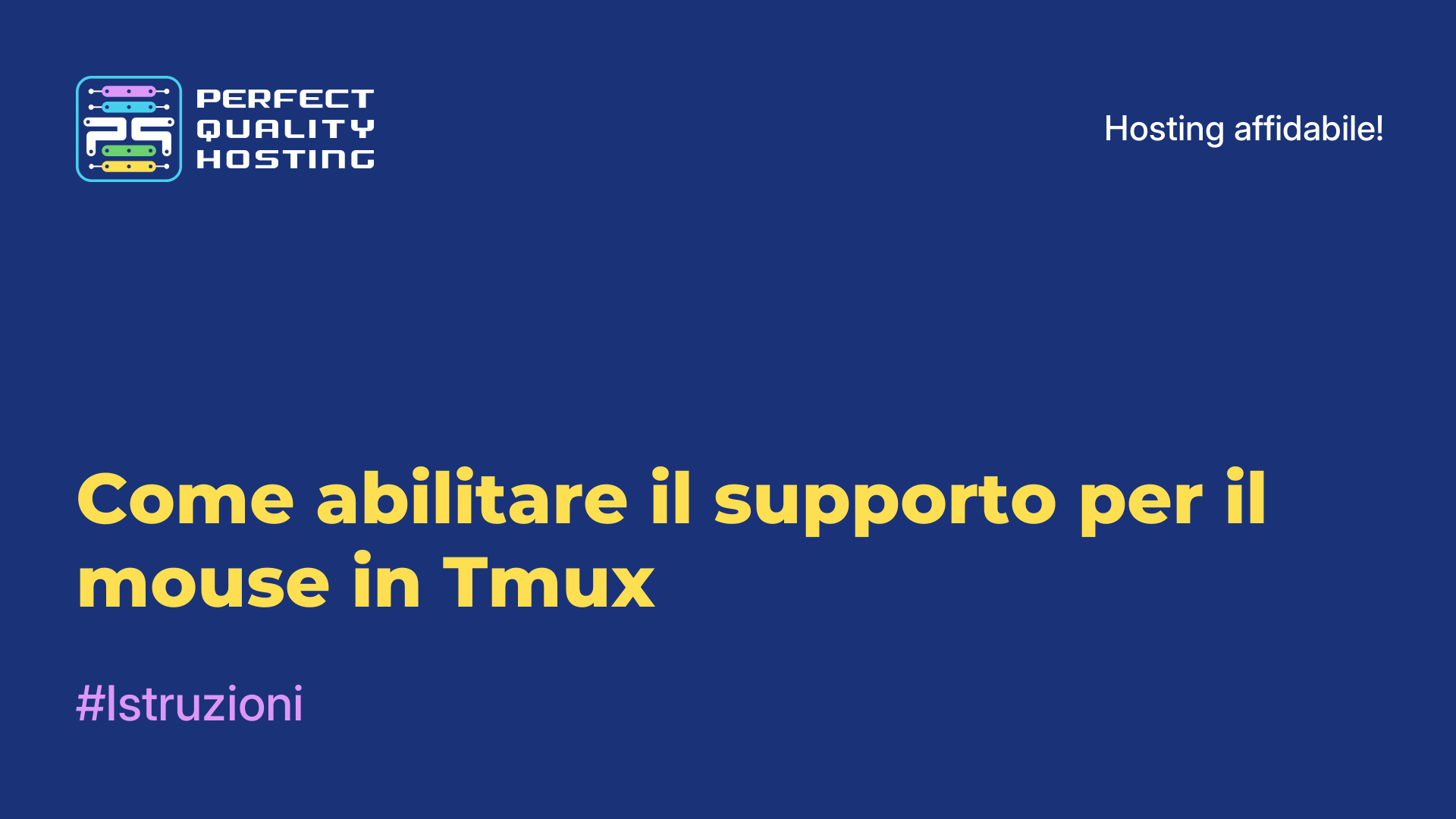 Come abilitare il supporto per il mouse in Tmux