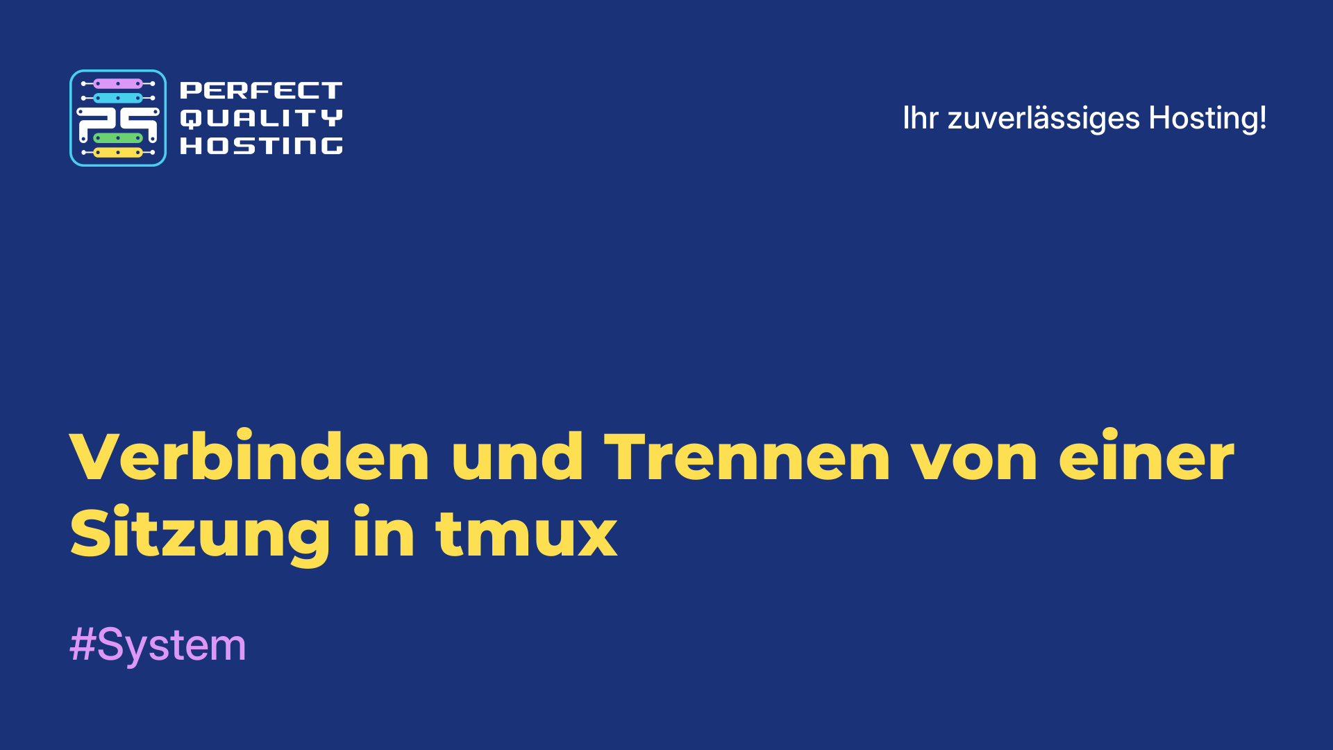 Verbinden und Trennen von einer Sitzung in tmux