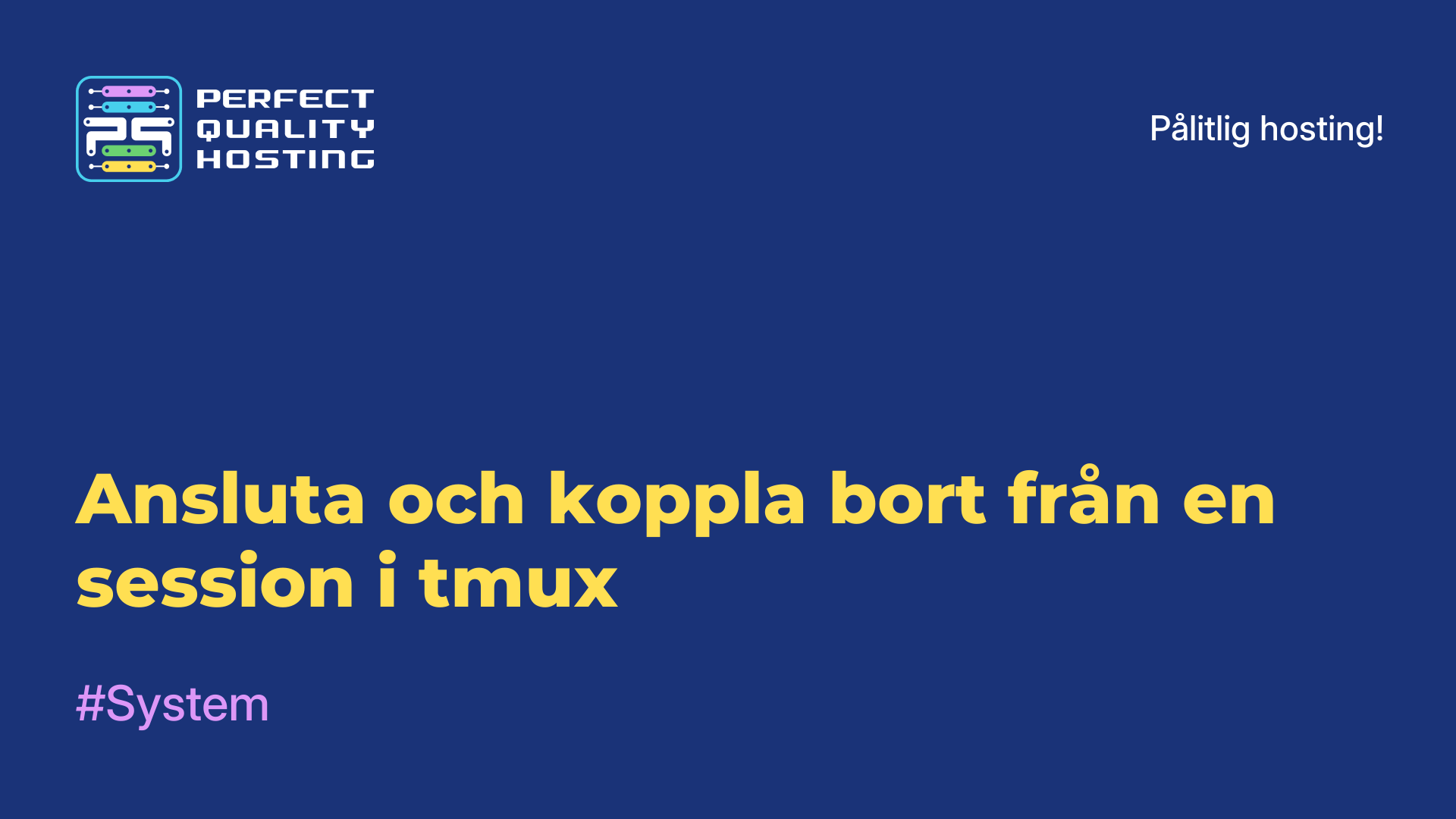 Ansluta och koppla bort från en session i tmux