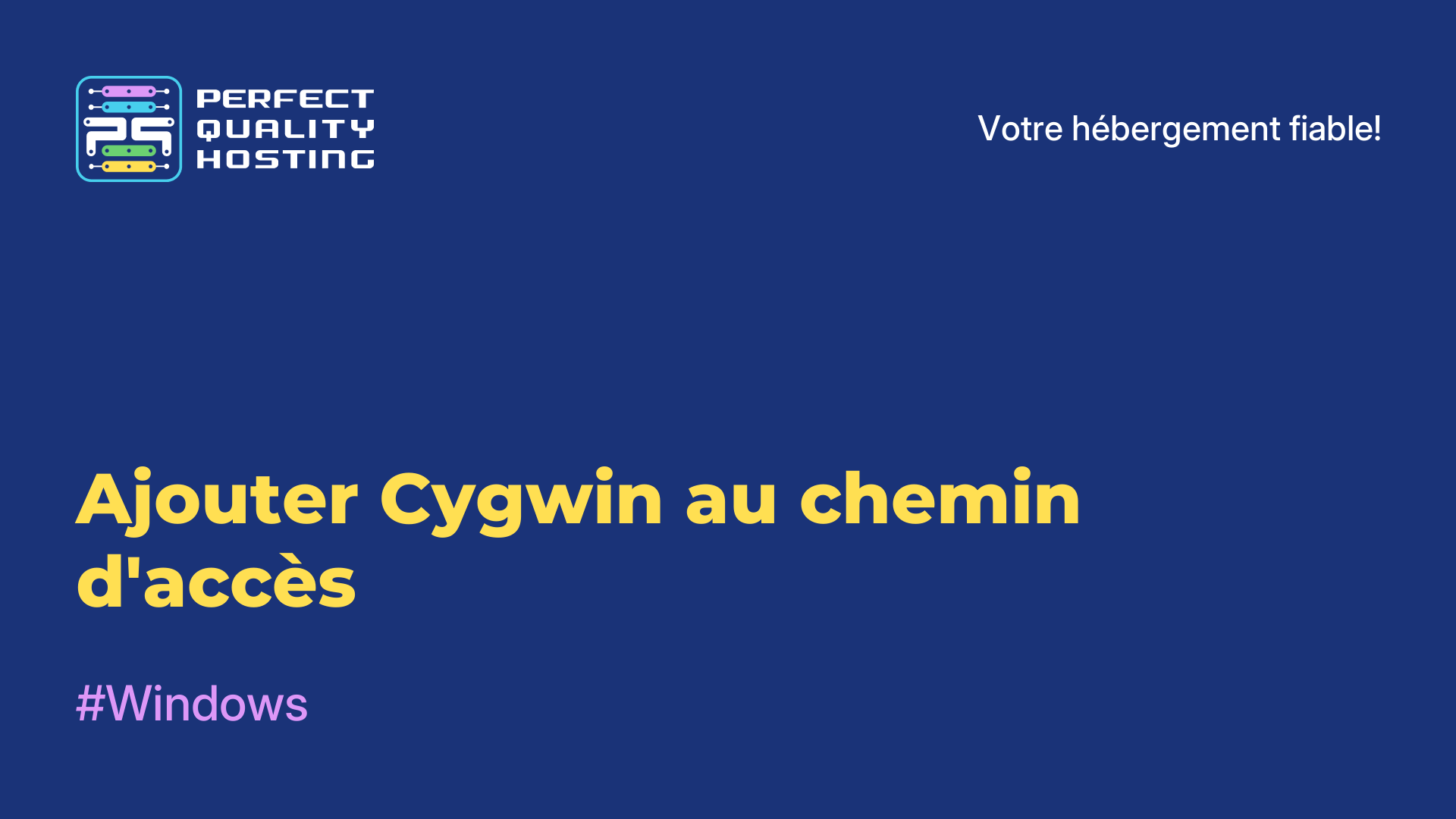 Ajouter Cygwin au chemin d'accès