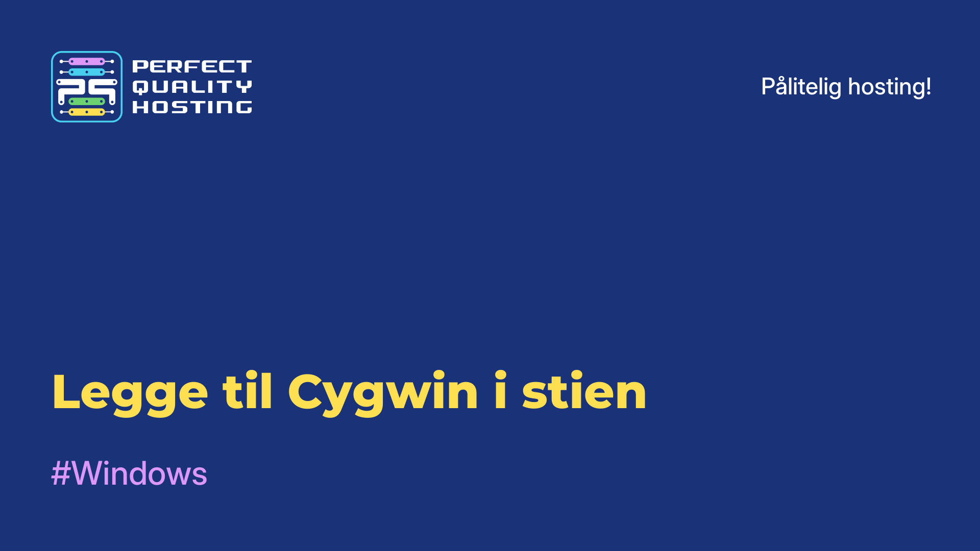 Legge til Cygwin i stien