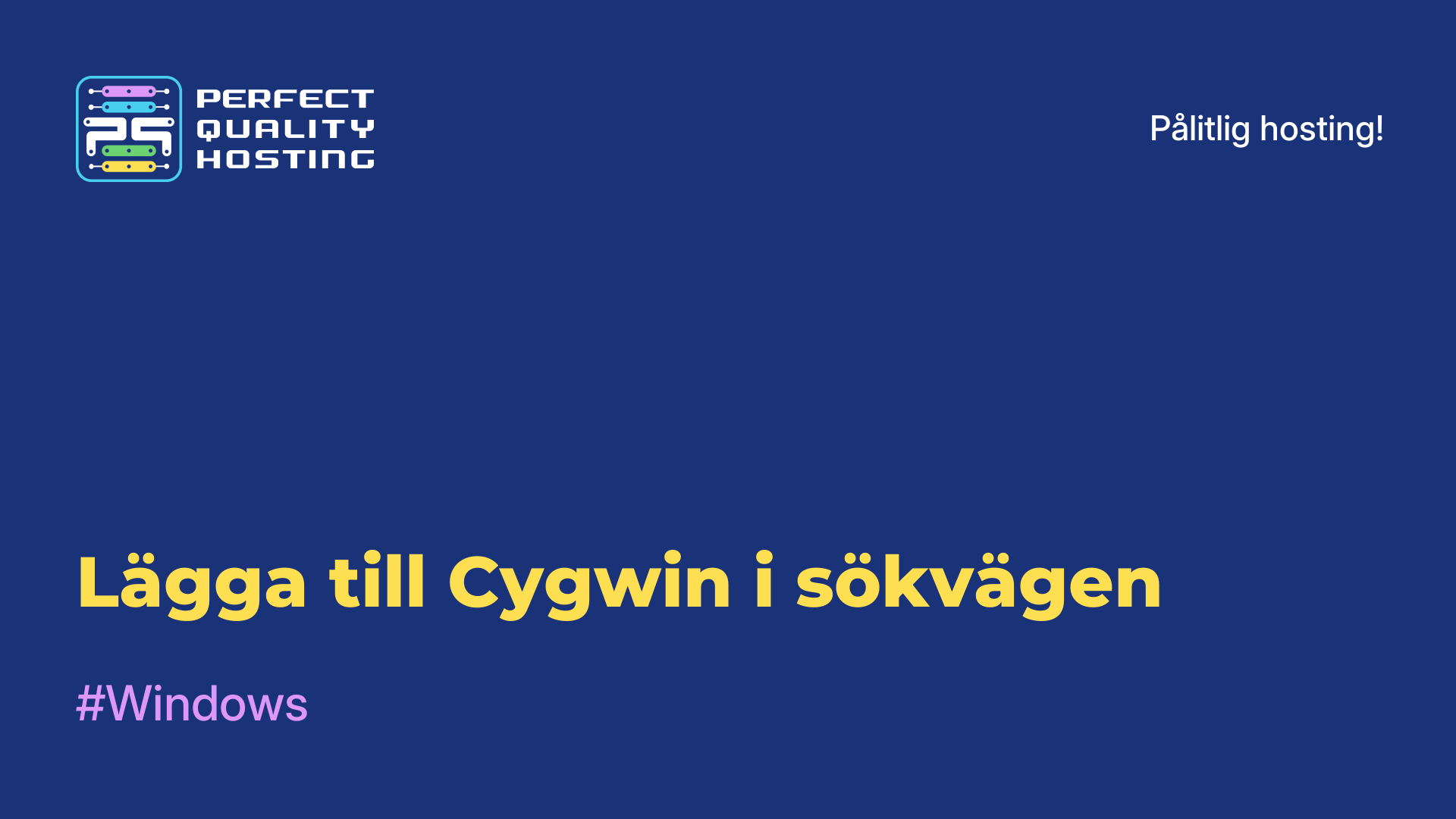 Lägga till Cygwin i sökvägen