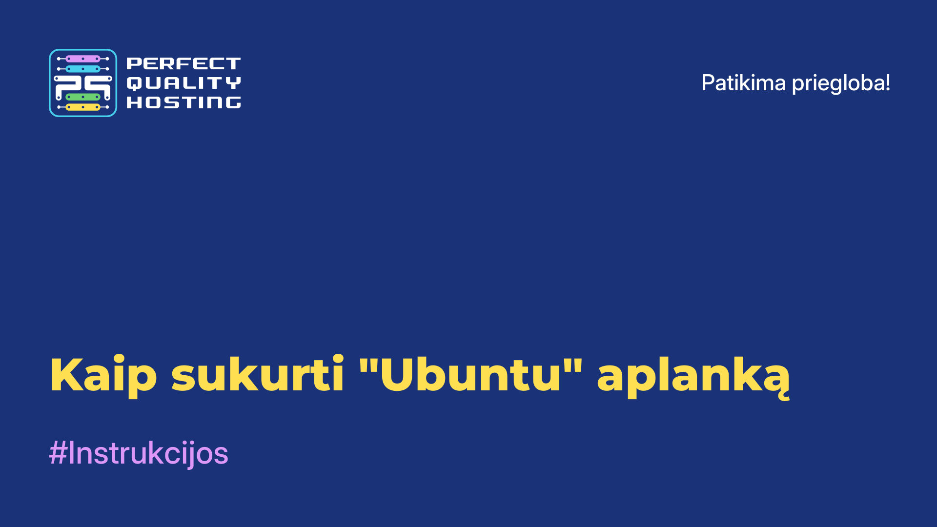 Kaip sukurti "Ubuntu" aplanką