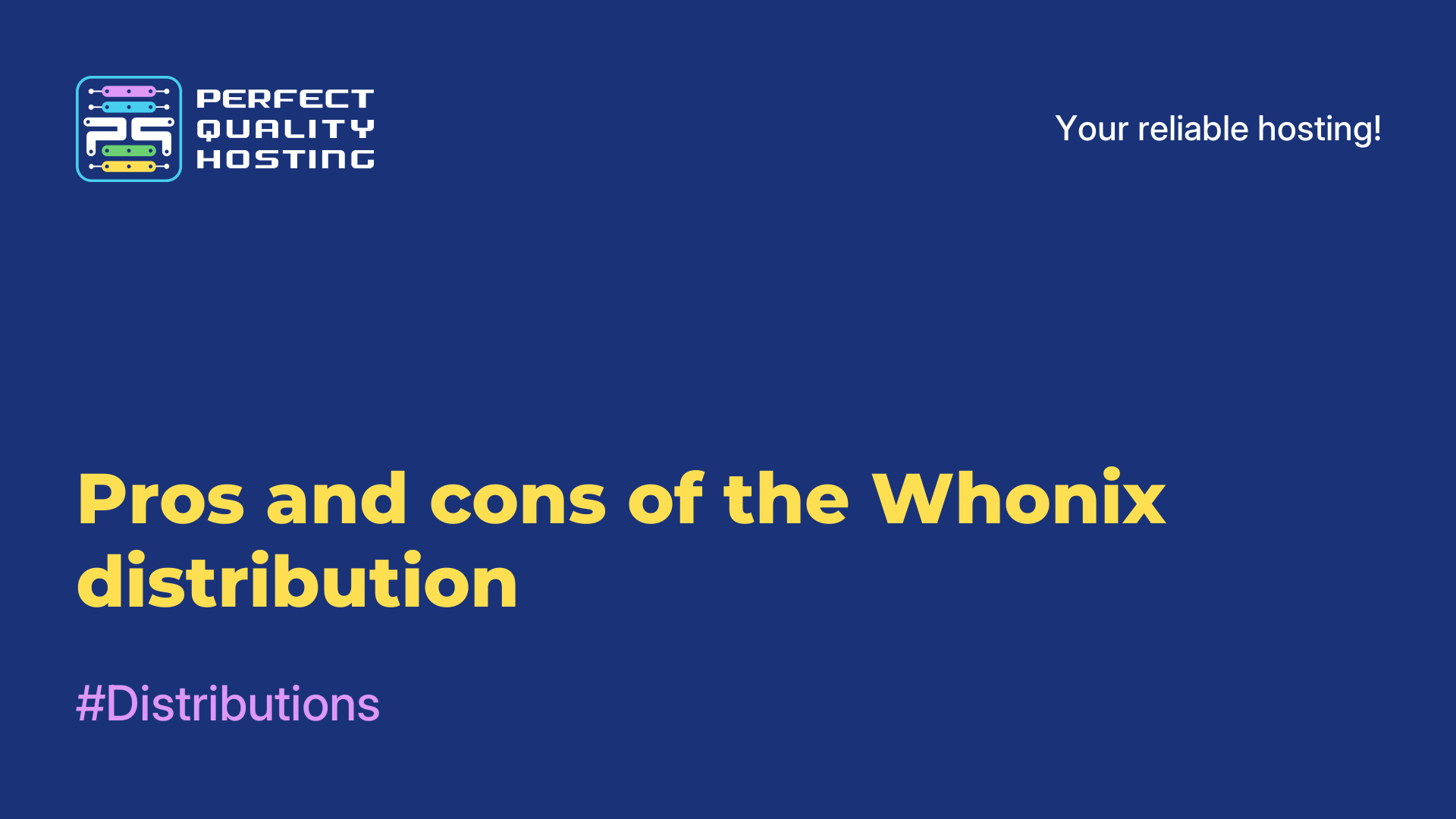 Pros and cons of the Whonix distribution