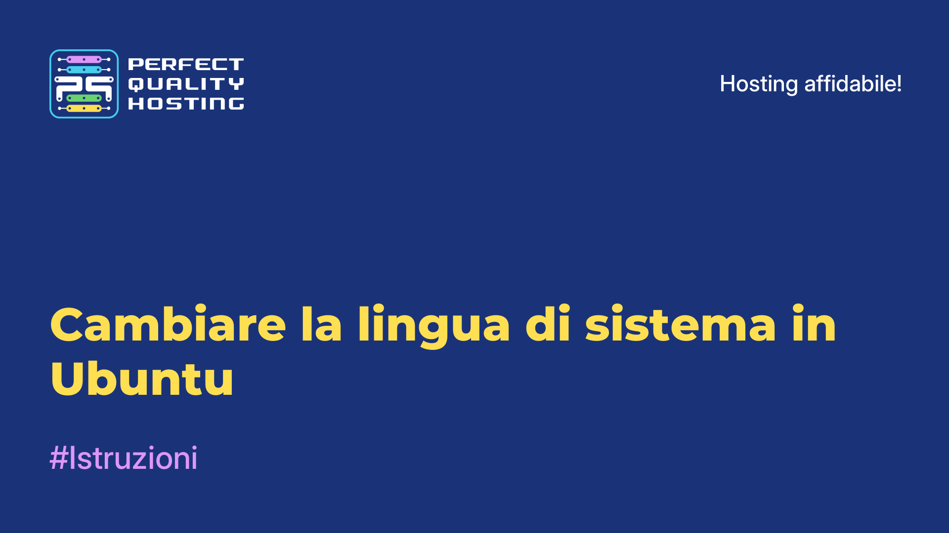 Cambiare la lingua di sistema in Ubuntu