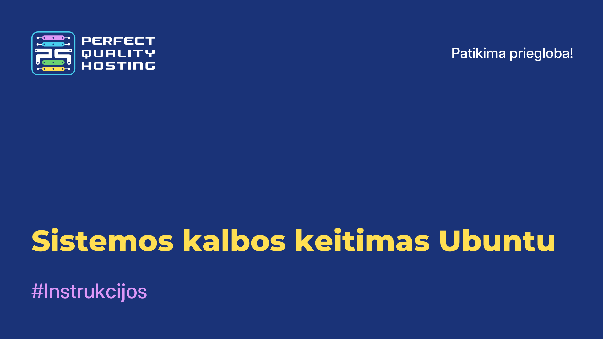 Sistemos kalbos keitimas Ubuntu