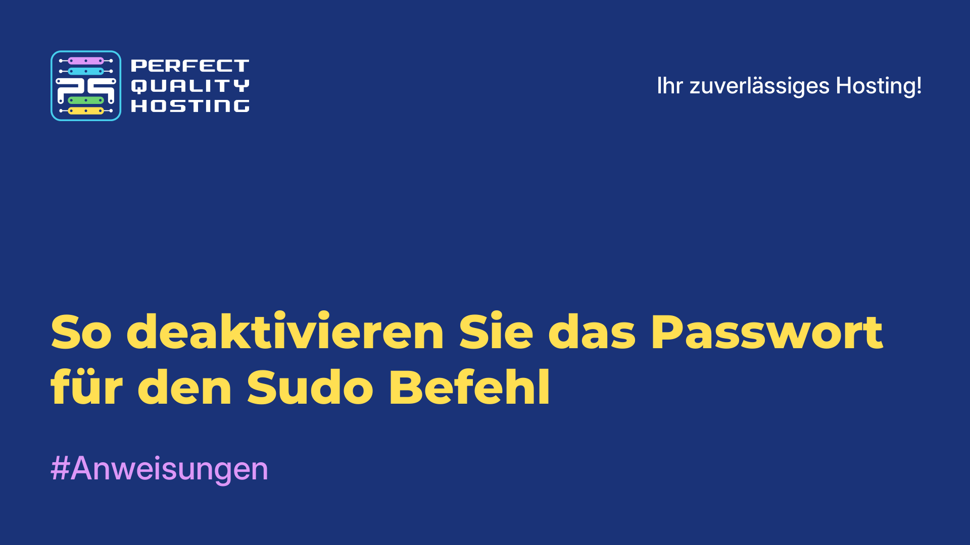 So deaktivieren Sie das Passwort für den Sudo-Befehl