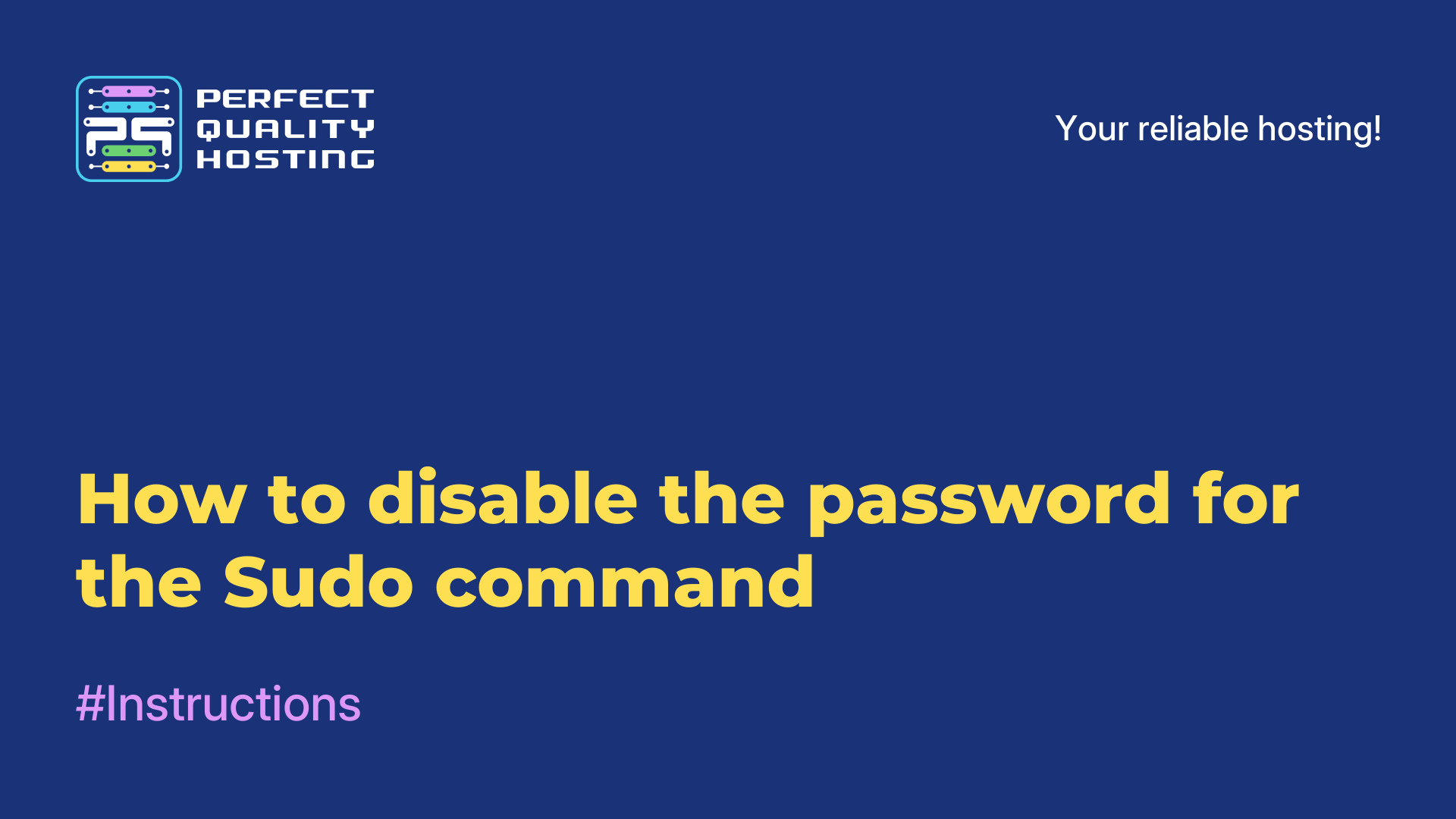 How to disable the password for the Sudo command