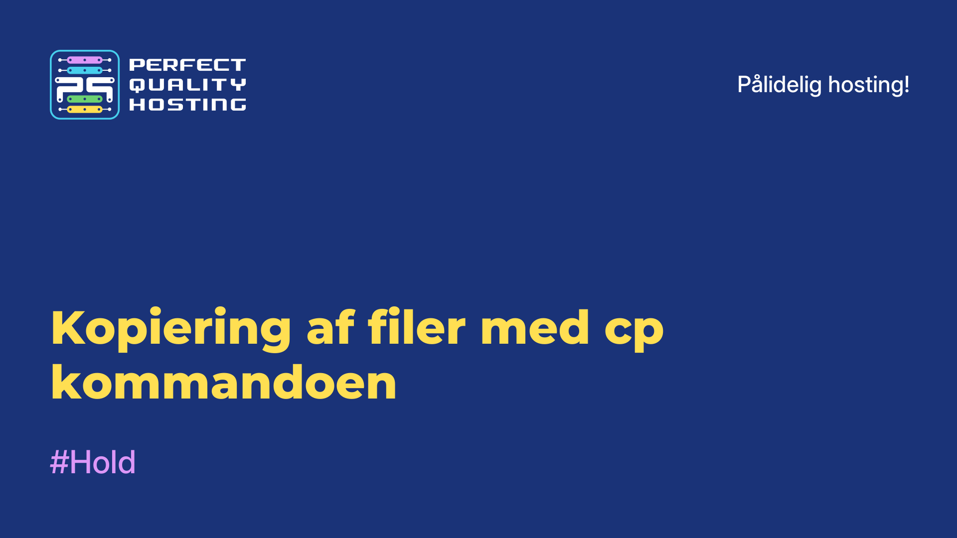 Kopiering af filer med cp-kommandoen