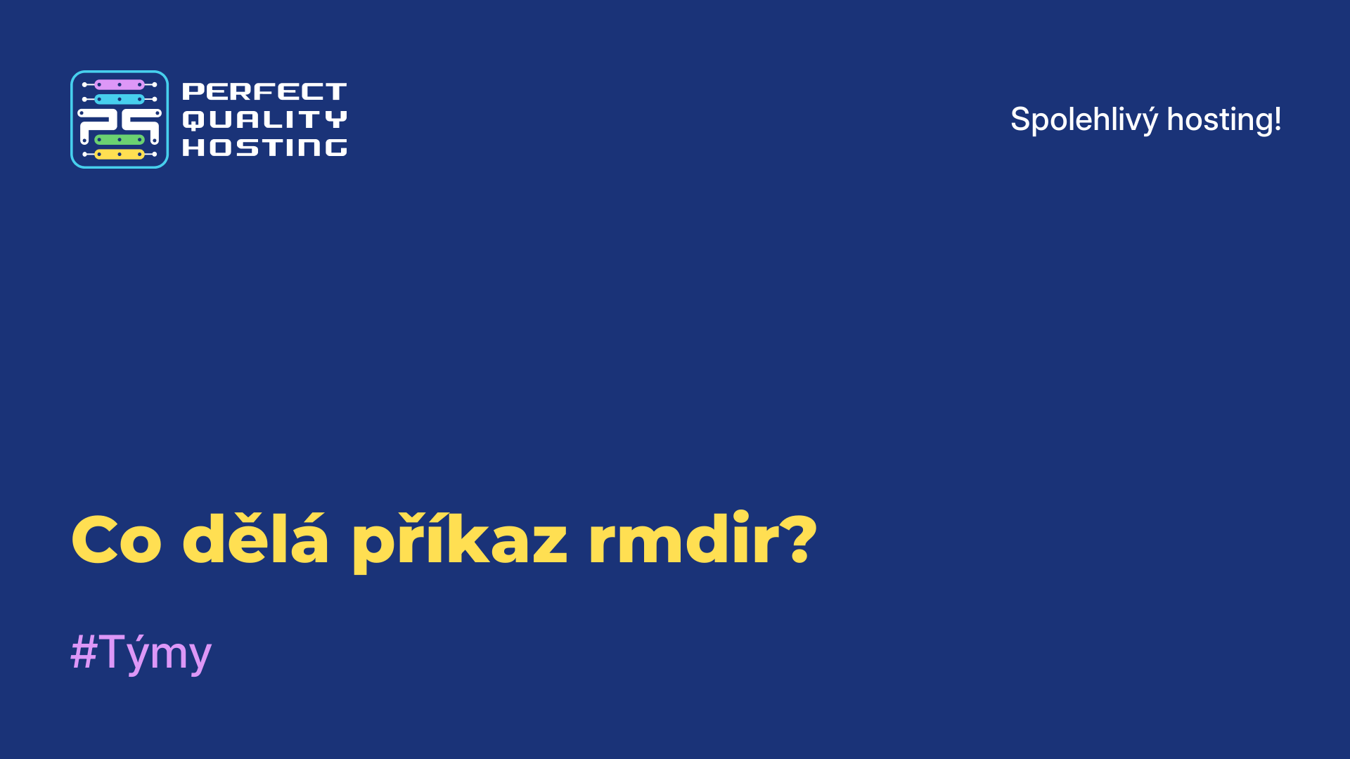 Co dělá příkaz rmdir?