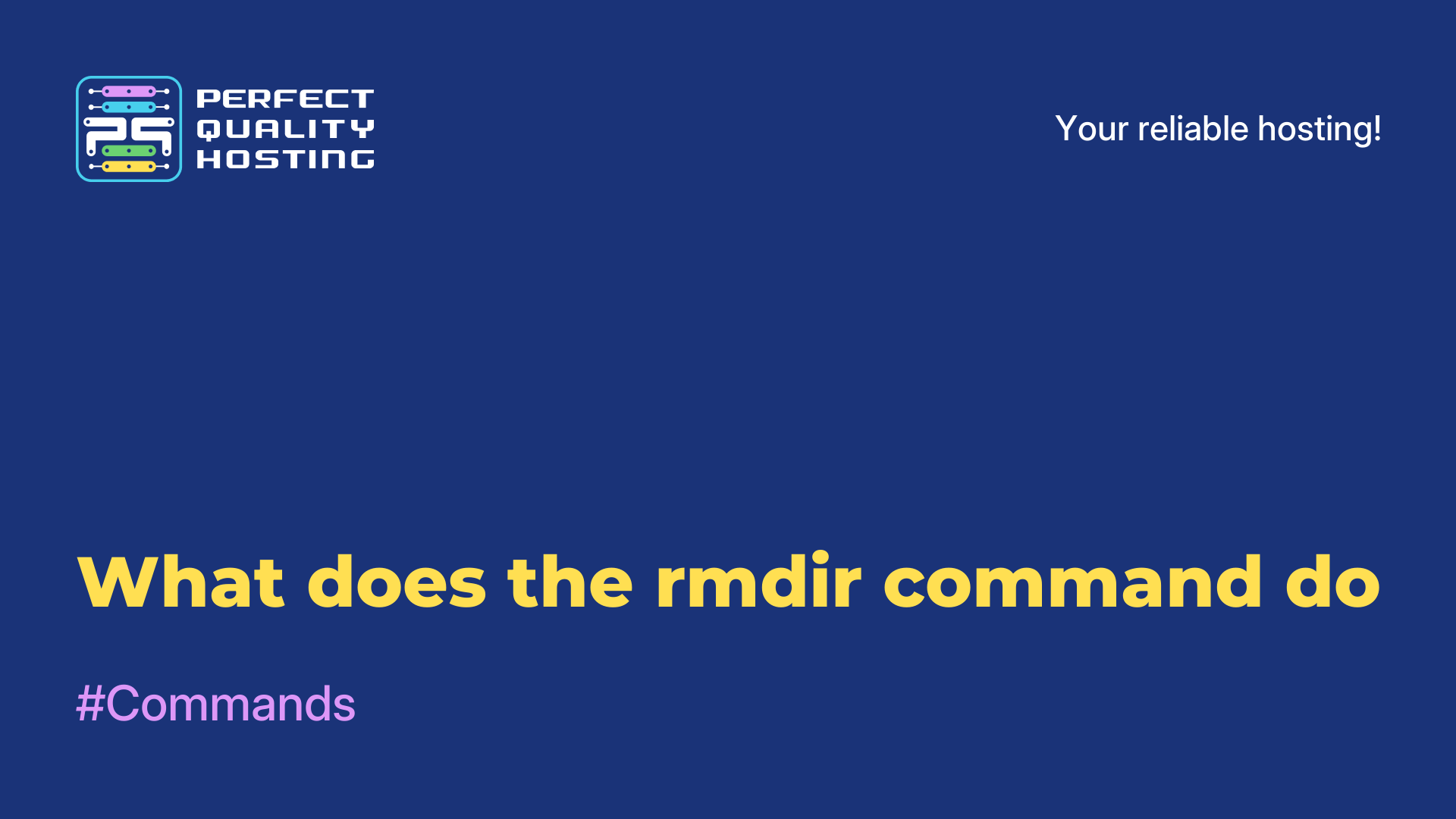 What does the rmdir command do