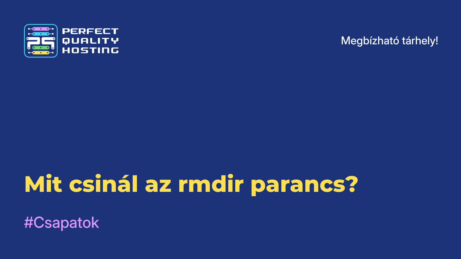 Mit csinál az rmdir parancs?