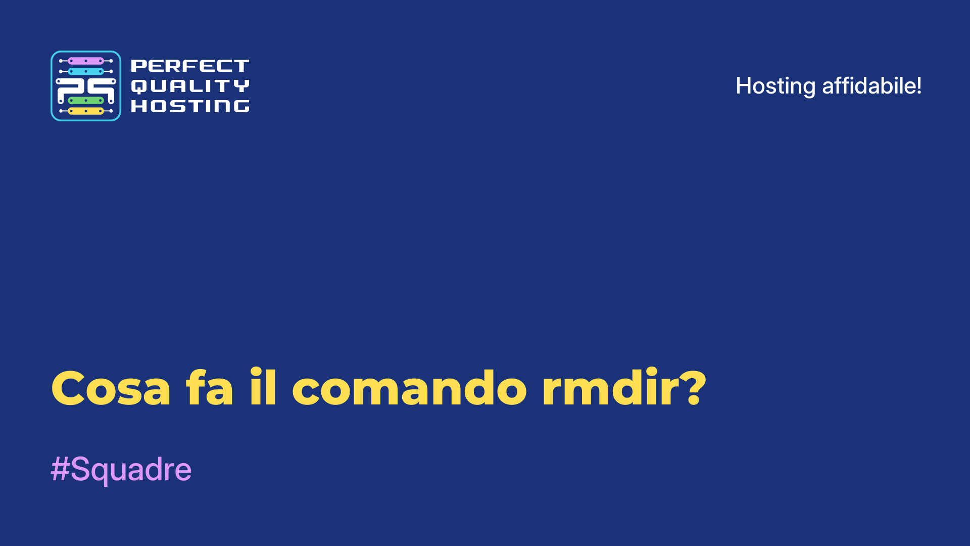 Cosa fa il comando rmdir?